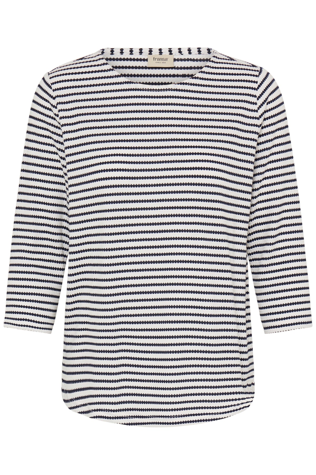 Fransa FRJADE TEE 1 Salute Stripe T-Shirt – product front. Shop Fransa at Dotique.