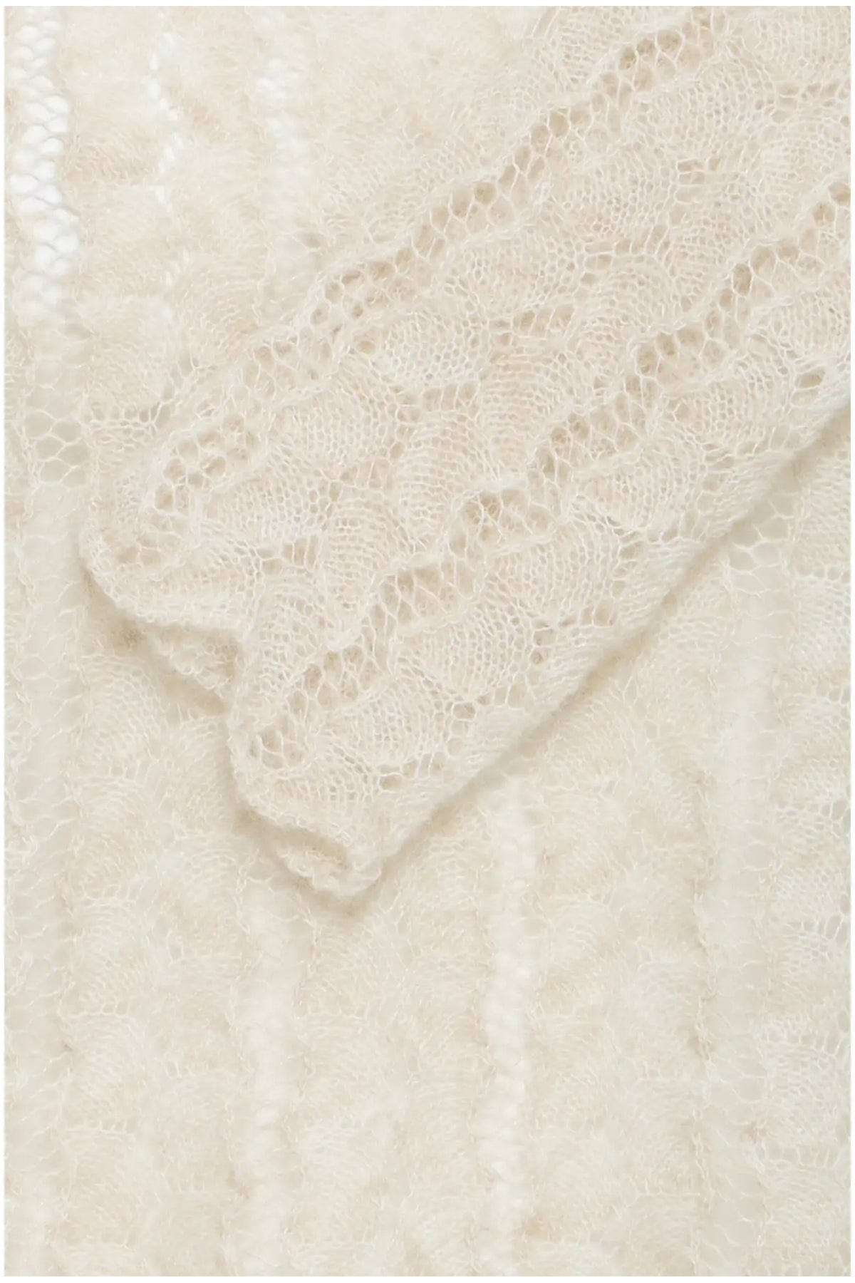 Fransa FRLACY PU 1 Oatmeal Melange Jumper – detail. Shop Fransa at Dotique.