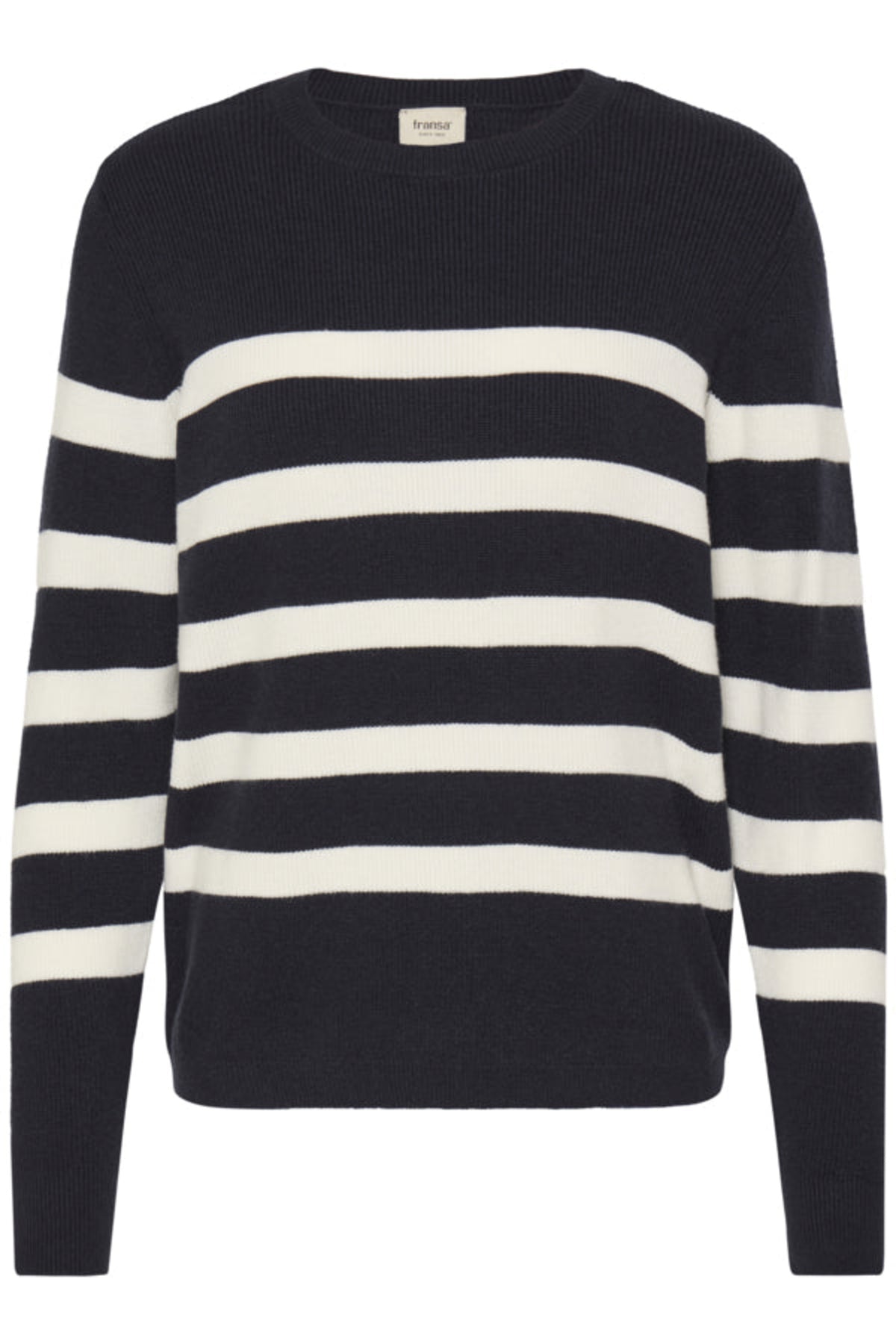 Fransa FRMARIA PU 1 Salute Stripe Jumper – product front. Shop Fransa at Dotique.