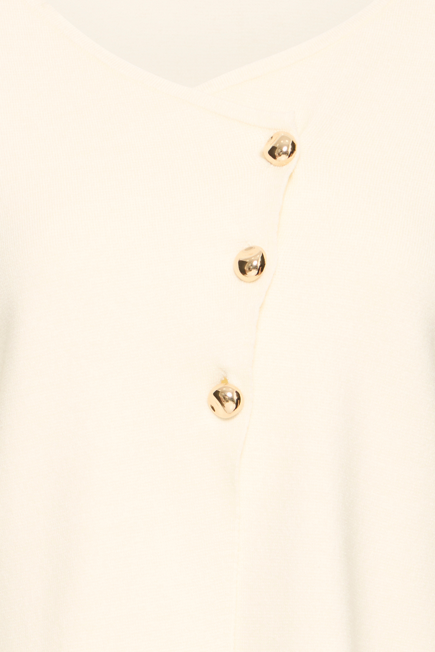 Soft Whisper White cardigan by Fransa with gold buttons. An easy, lightweight knit for everyday layering. Shop online or in store at Dotique.