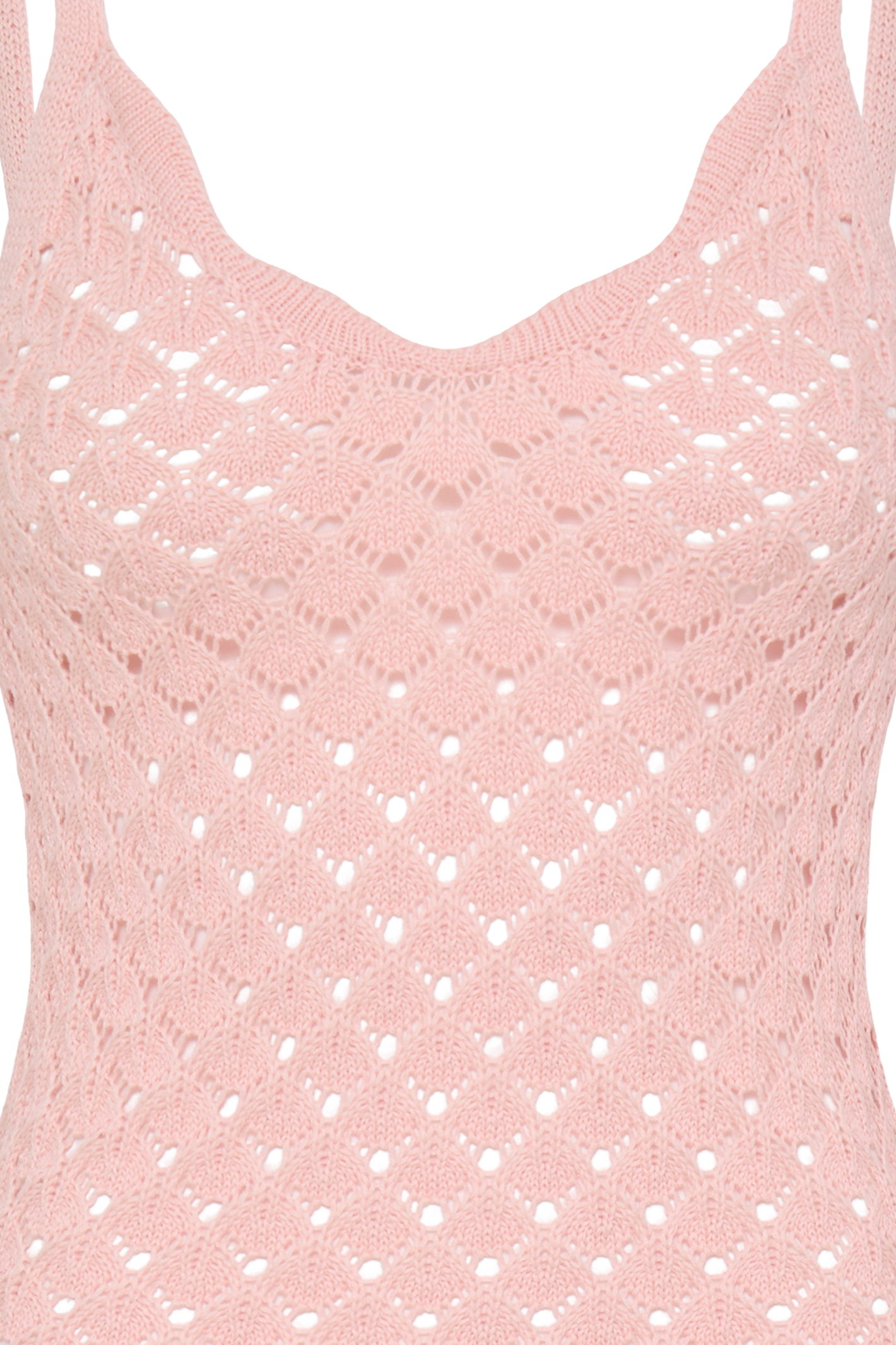 Fransa FRODA Lotus knit vest top with delicate openwork texture and slim fit – Dotique