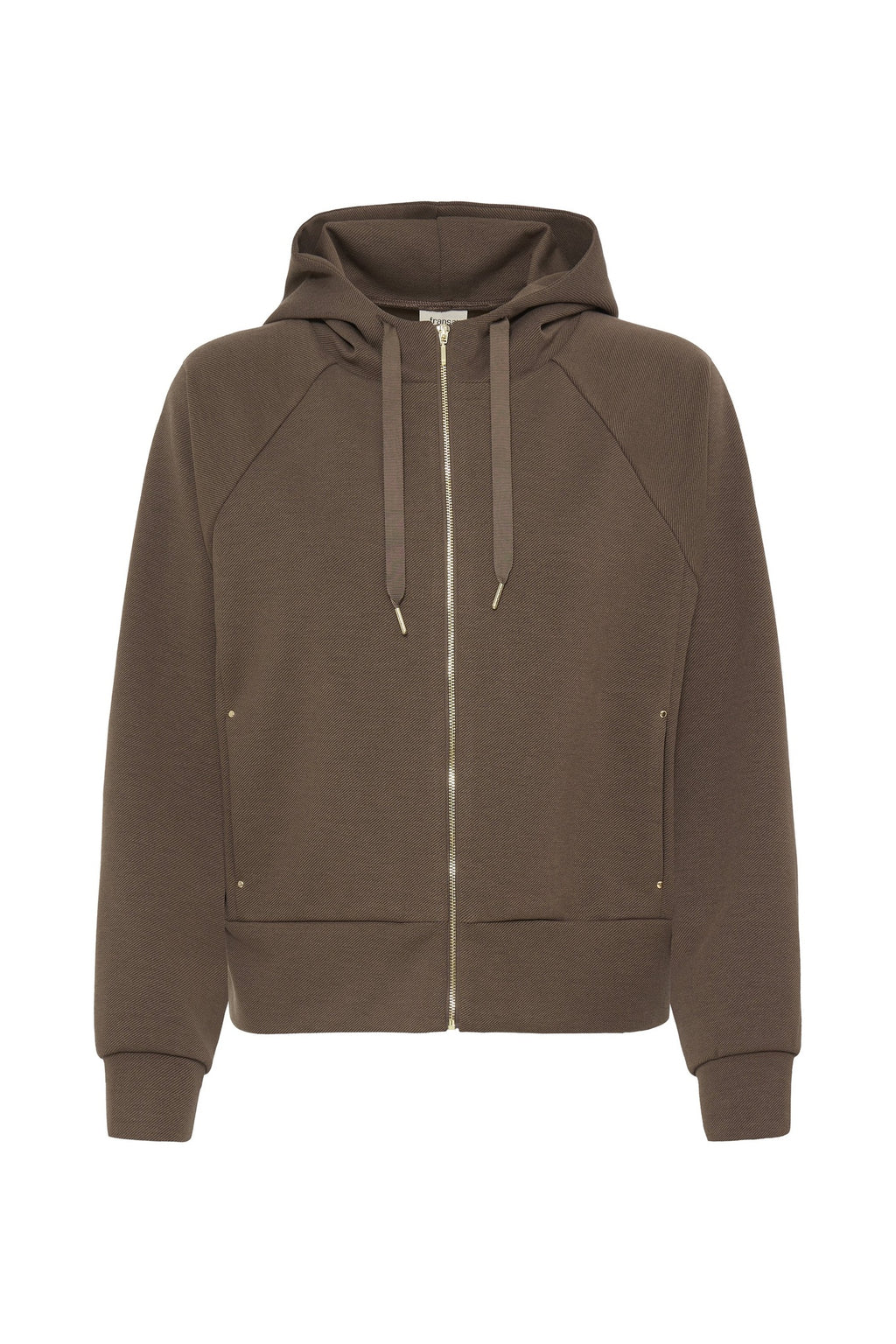 Fransa FRPRIYA CAR 1 Rain Drum Zip-Up Hoodie – product front. Shop Fransa at Dotique.