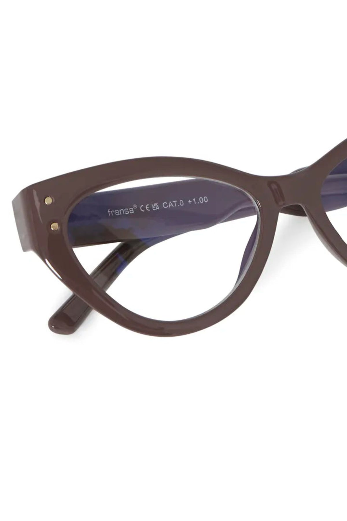 Fransa FRRONJA GLASSES Hot Fudge Glasses – detail. Shop Fransa at Dotique.