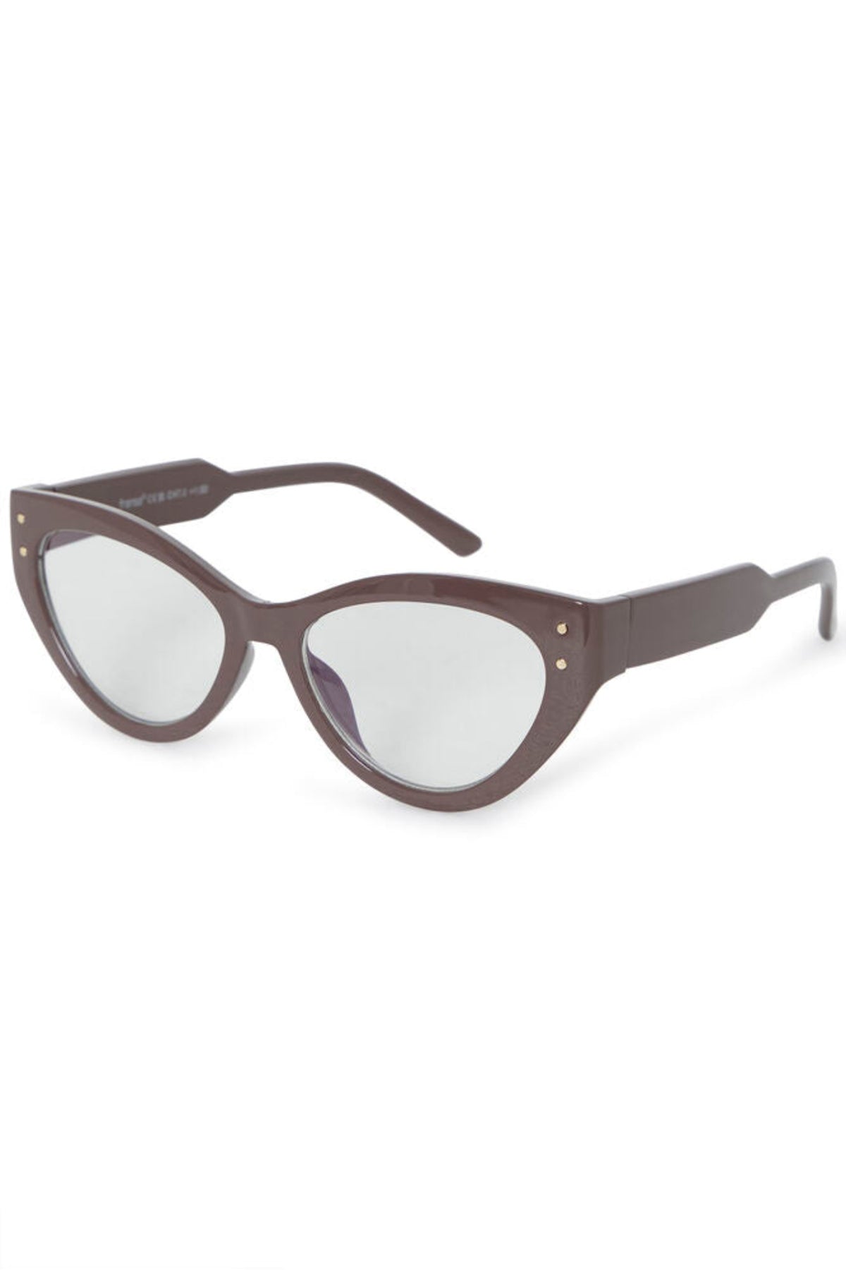 Fransa FRRONJA GLASSES Hot Fudge Glasses – product angle. Shop Fransa at Dotique.