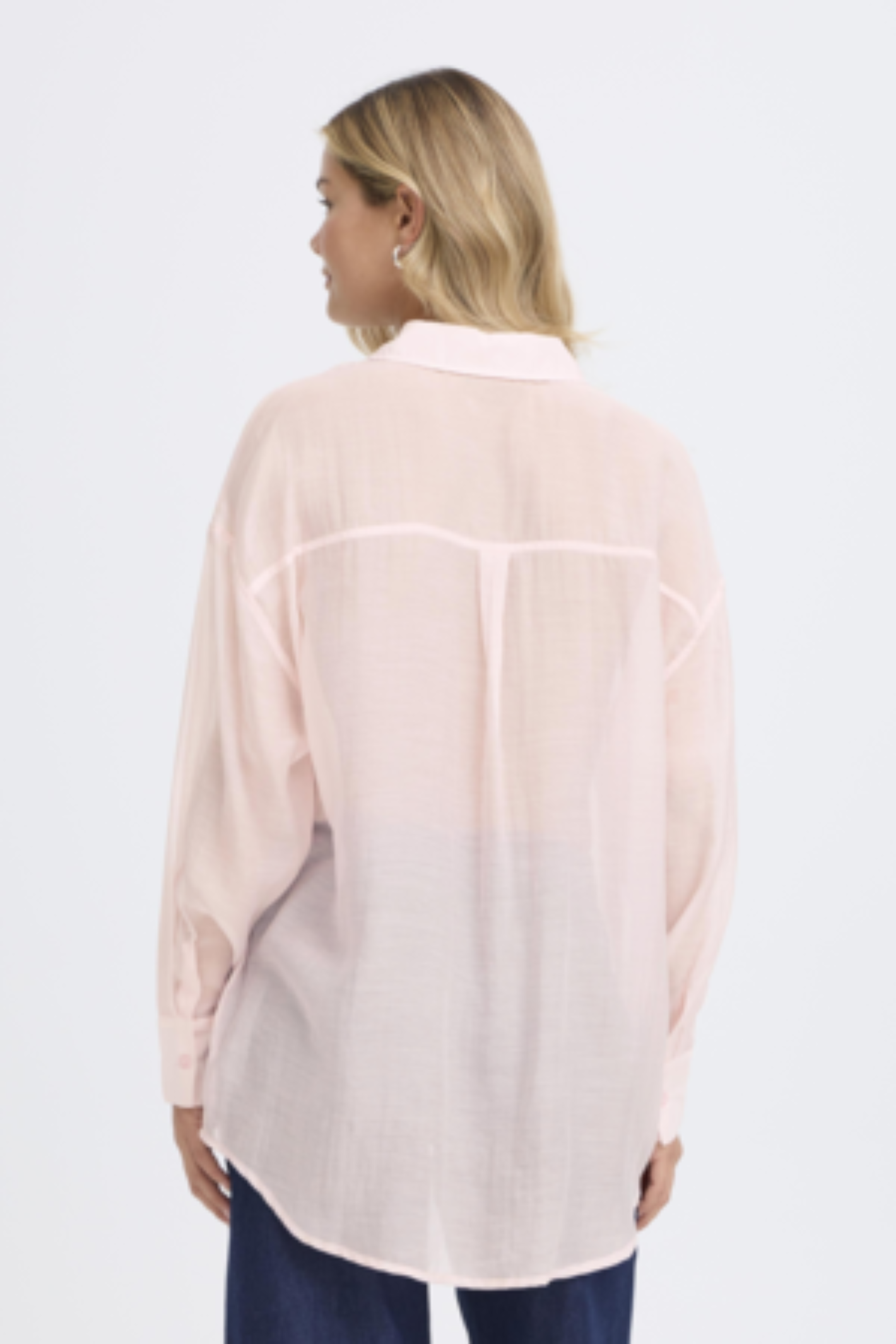 Fransa FRSAIRA rose smoke shirt with long sleeves and button front at Dotique