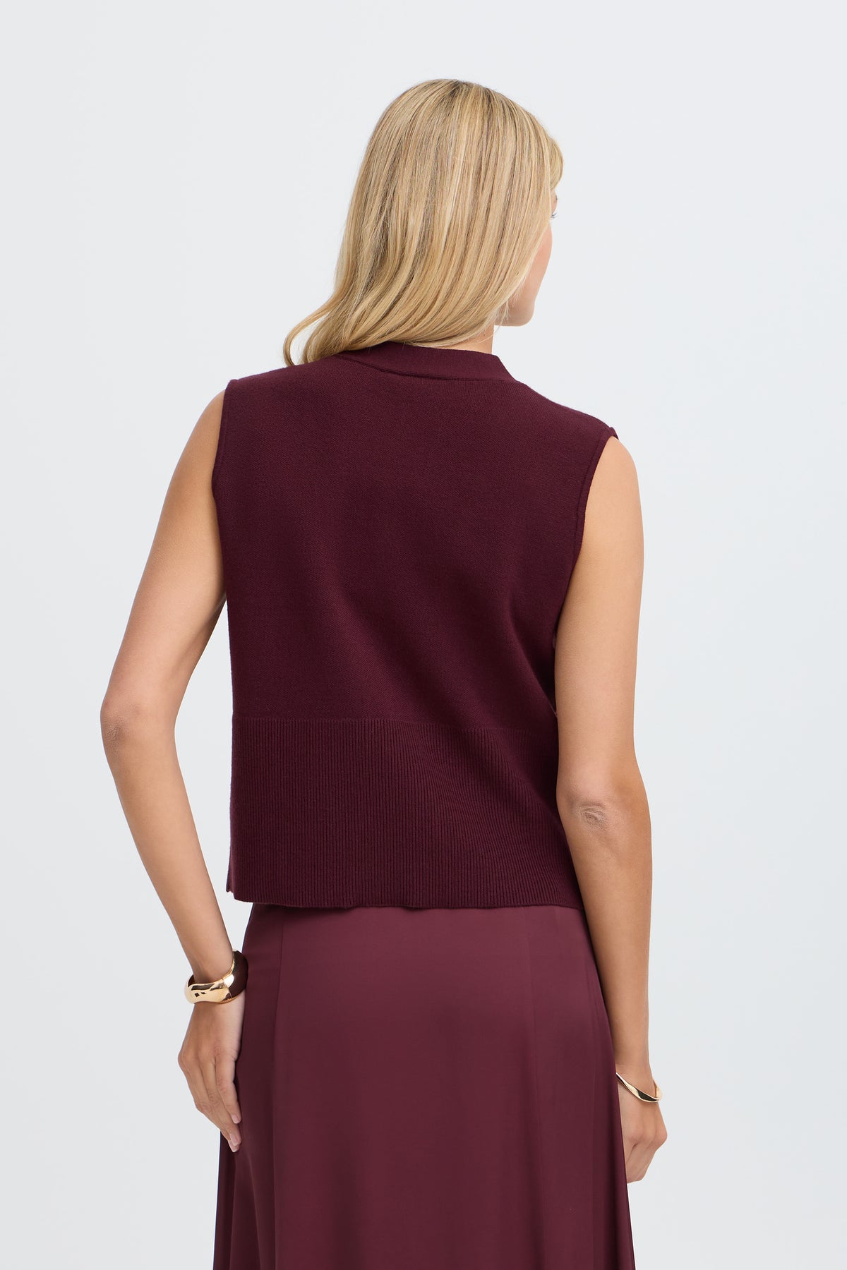 Fransa FRSALLY WA 3 Port Royale Waistcoat – model back. Shop Fransa at Dotique.