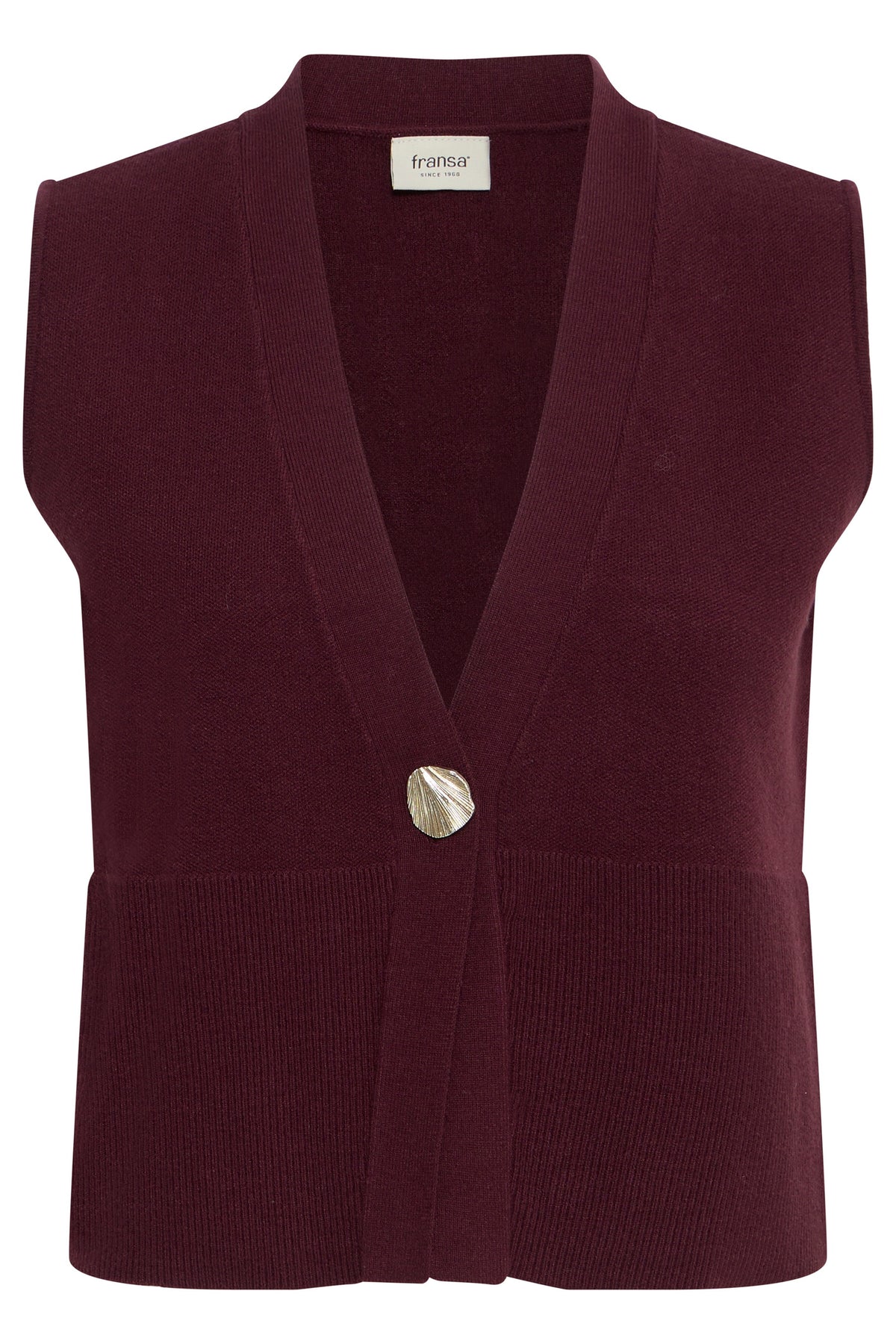 Fransa FRSALLY WA 3 Port Royale Waistcoat – product front. Shop Fransa at Dotique.