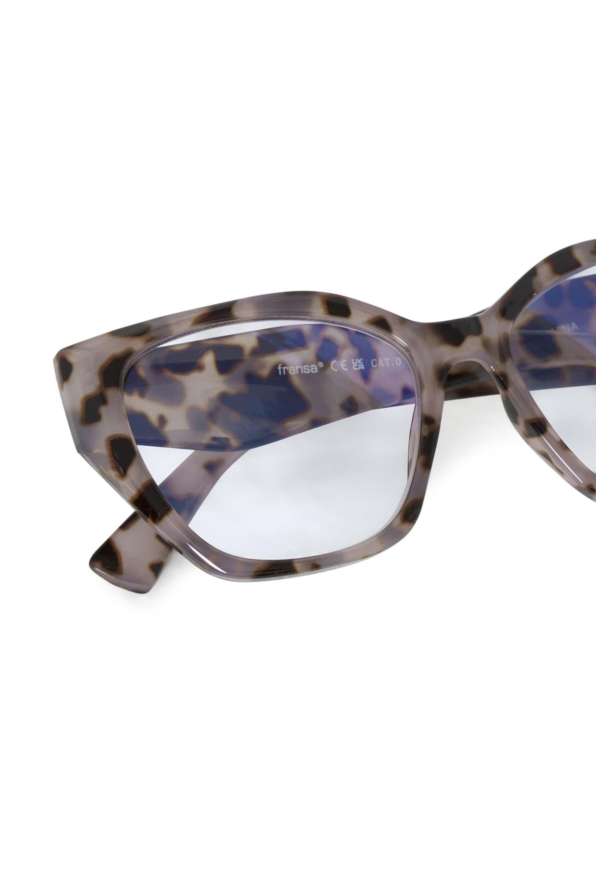 Fransa FRTAIA GLASSES Silver Pink Melange Glasses – detail. Shop Fransa at Dotique.