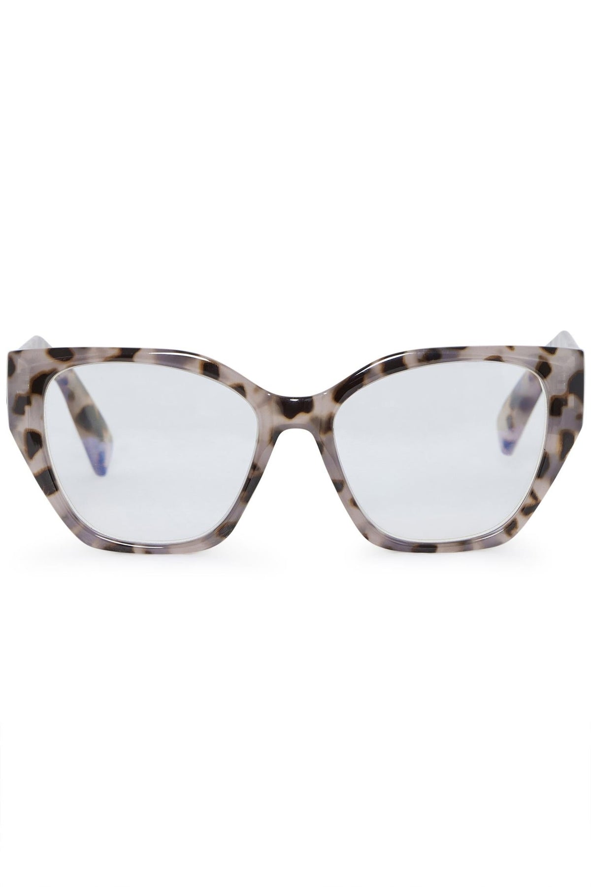 Fransa FRTAIA GLASSES Silver Pink Melange Glasses – product front. Shop Fransa at Dotique.