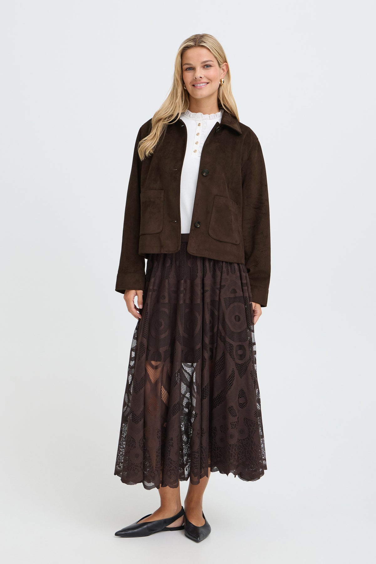 Fransa FRVALENCIA JA 1 Mole Jacket – model front. Shop Fransa at Dotique.