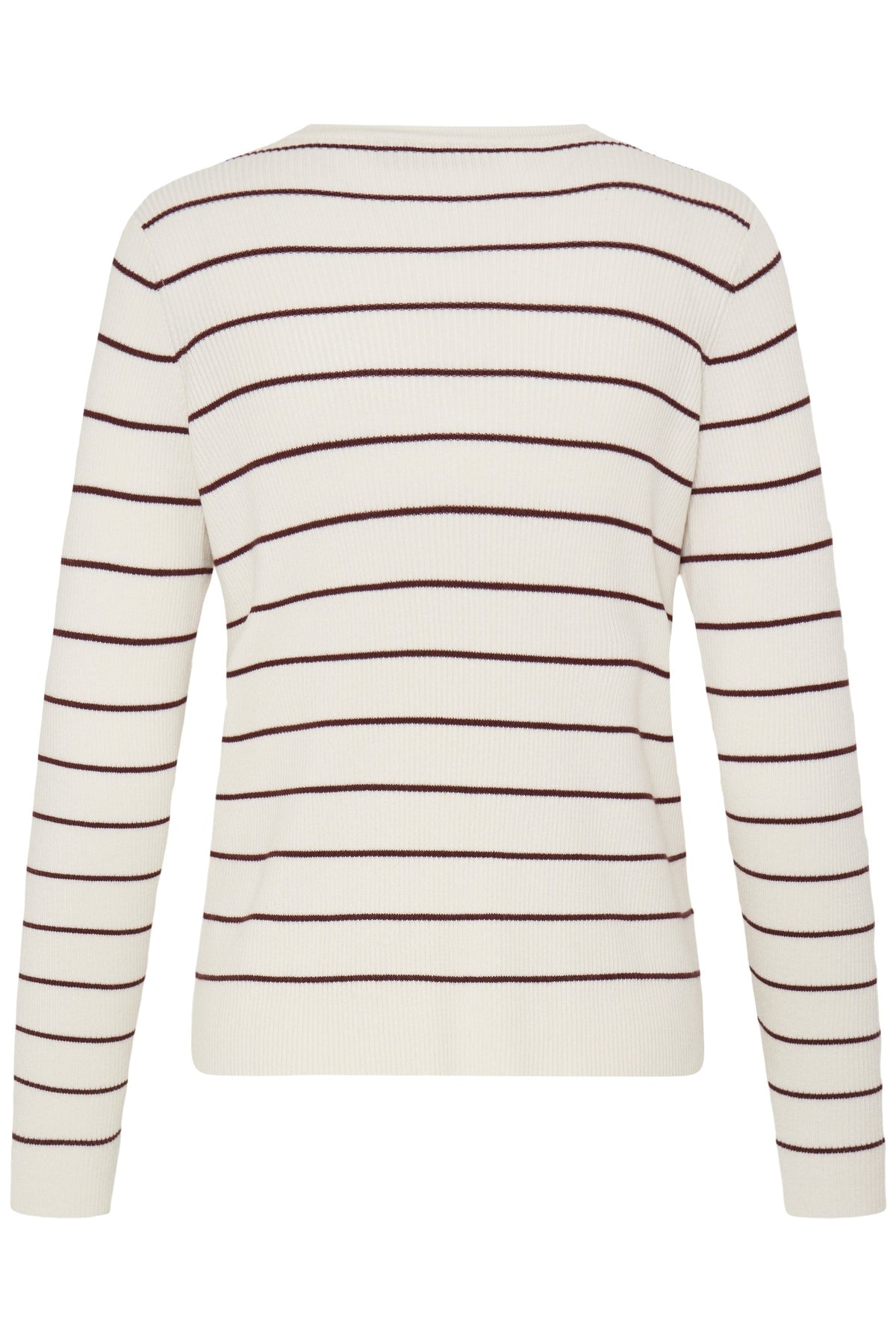 Fransa FRVANILLA PU 1 Whisper White Stripe Jumper – product back. Shop Fransa at Dotique.