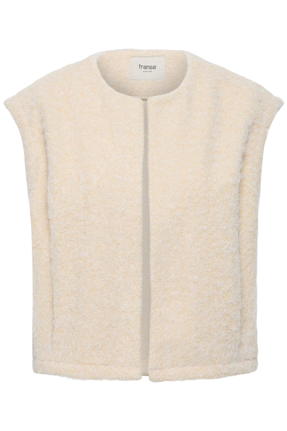 Fransa FRWISTERA WA 1 Oyster Gray Waistcoat – product front. Shop Fransa at Dotique.