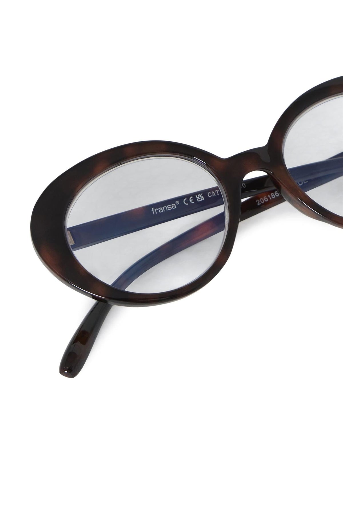 Fransa FRZELIA Hot Fudge Melange Glasses – detail. Shop Fransa at Dotique.
