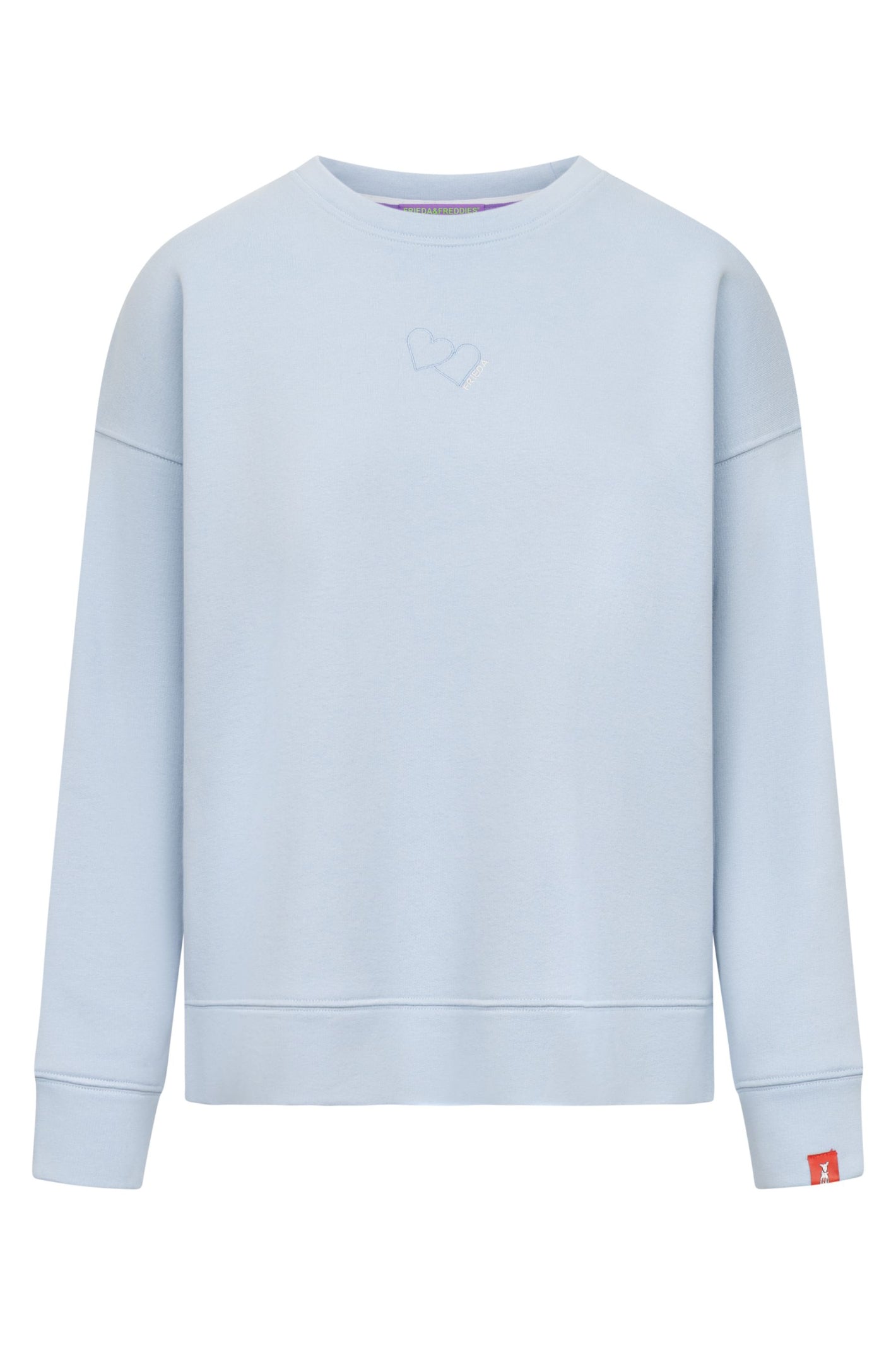 Frieda & Freddies 261222 Light Blue Sweatshirt by frieda & freddies shop frieda & freddies at Dotique front view