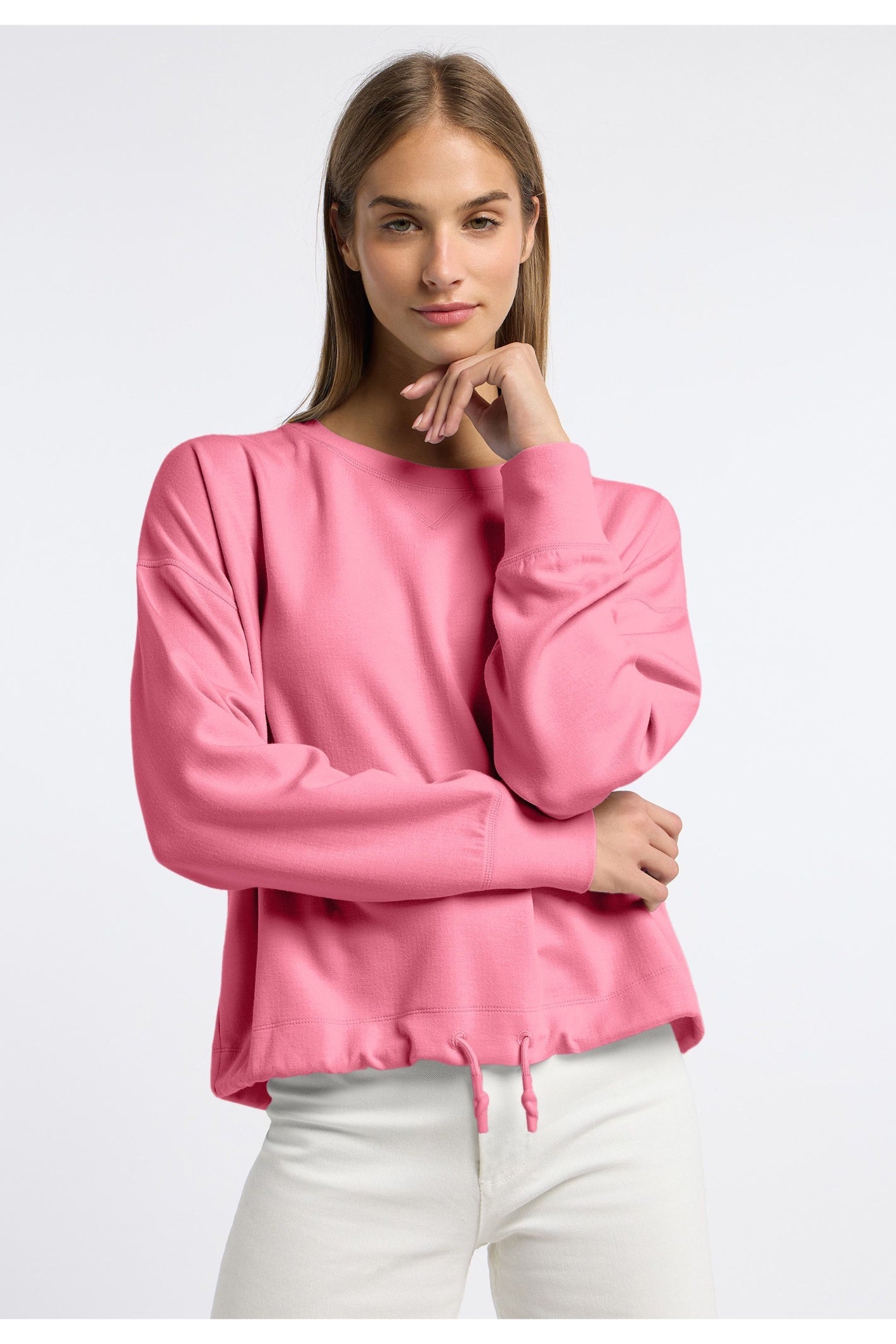Frieda & Freddies 261228 Pink Sweatshirt with Drawstring Hem