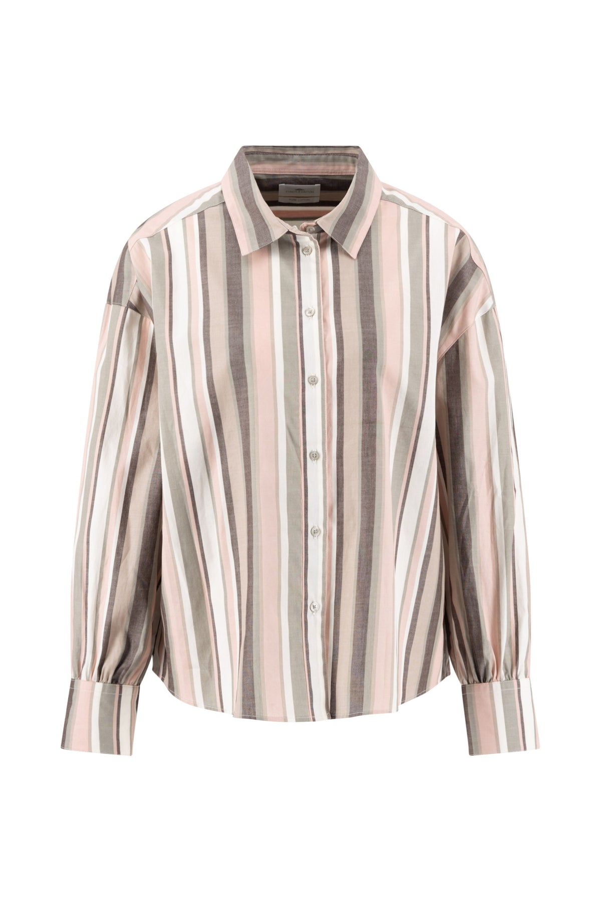 Fynch Hatton 2609 1932 Blouse Multicolour Stripe Dusty Green