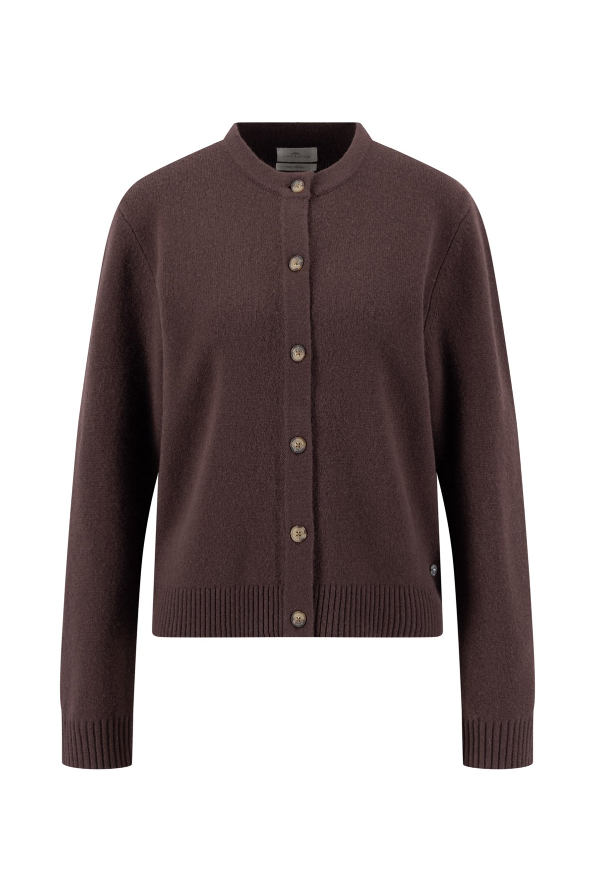 Fynch Hatton 2609 7443 Merino Wool Cardigan Espresso