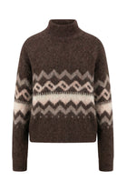 Fynch Hatton 2609 7470 Norway Hairy Yarn Jumper Espresso