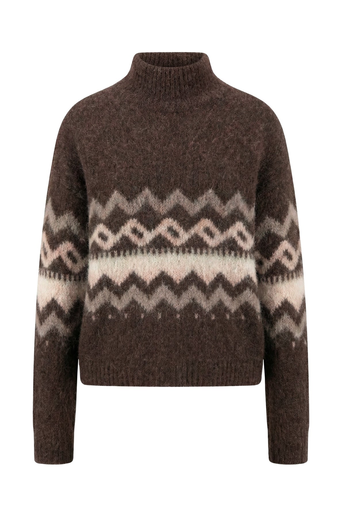 Fynch Hatton 2609 7470 Norway Hairy Yarn Jumper Espresso