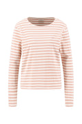 Fynch Hatton 2614 6235 1x1 Rib Stripe Long Sleeve Top Silky Rose