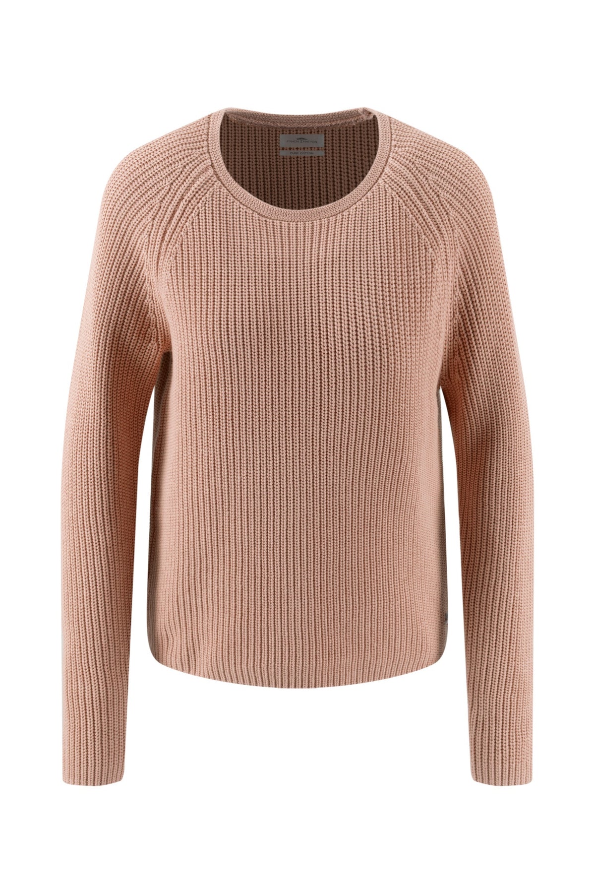 Fynch Hatton 2614 7101 Cotton Crew Neck Jumper Silky Rose