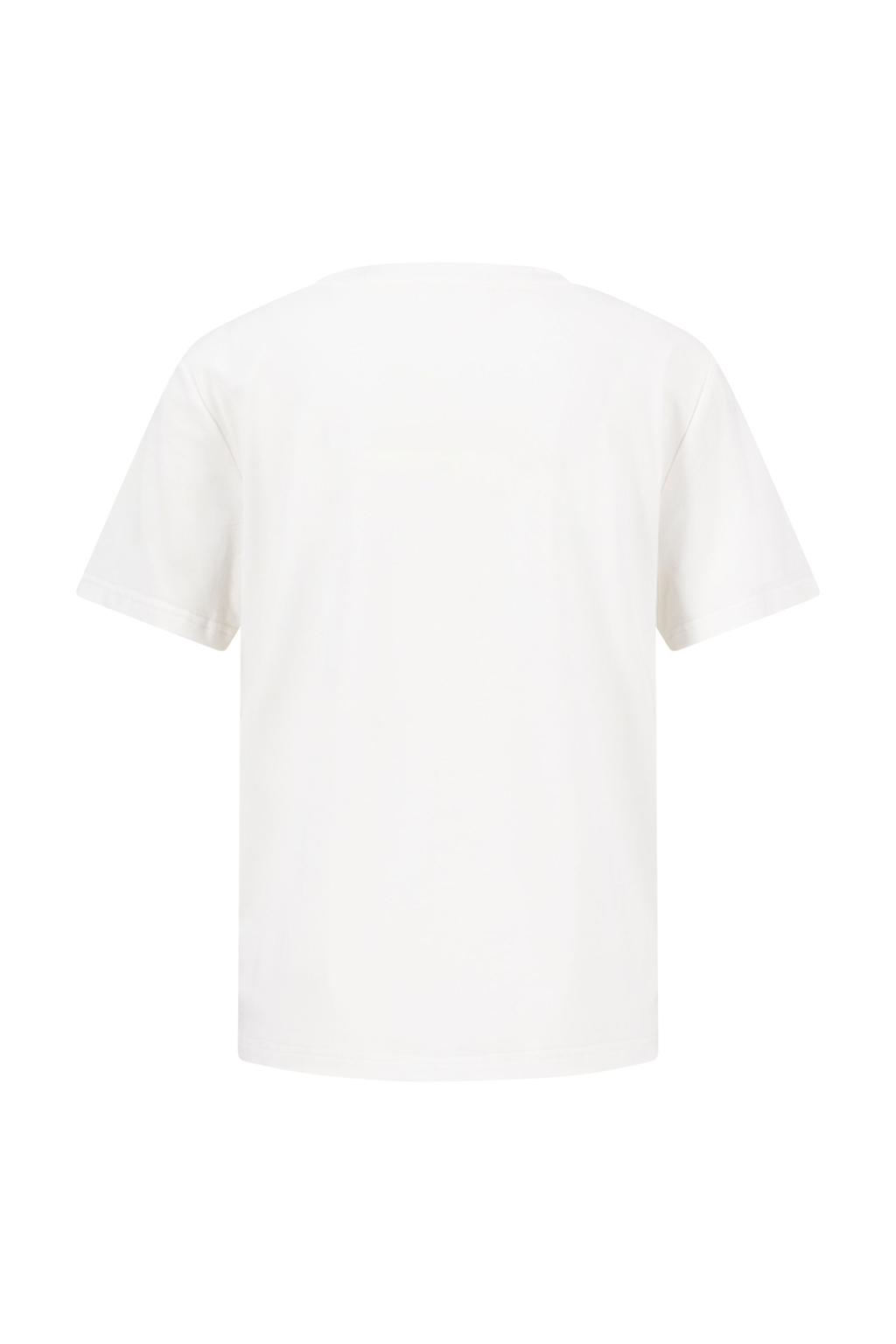Fynch Hatton 26026275 Milk T-Shirt Tropics showing plain white back view by Fynch Hatton, shop Fynch Hatton at Dotique.