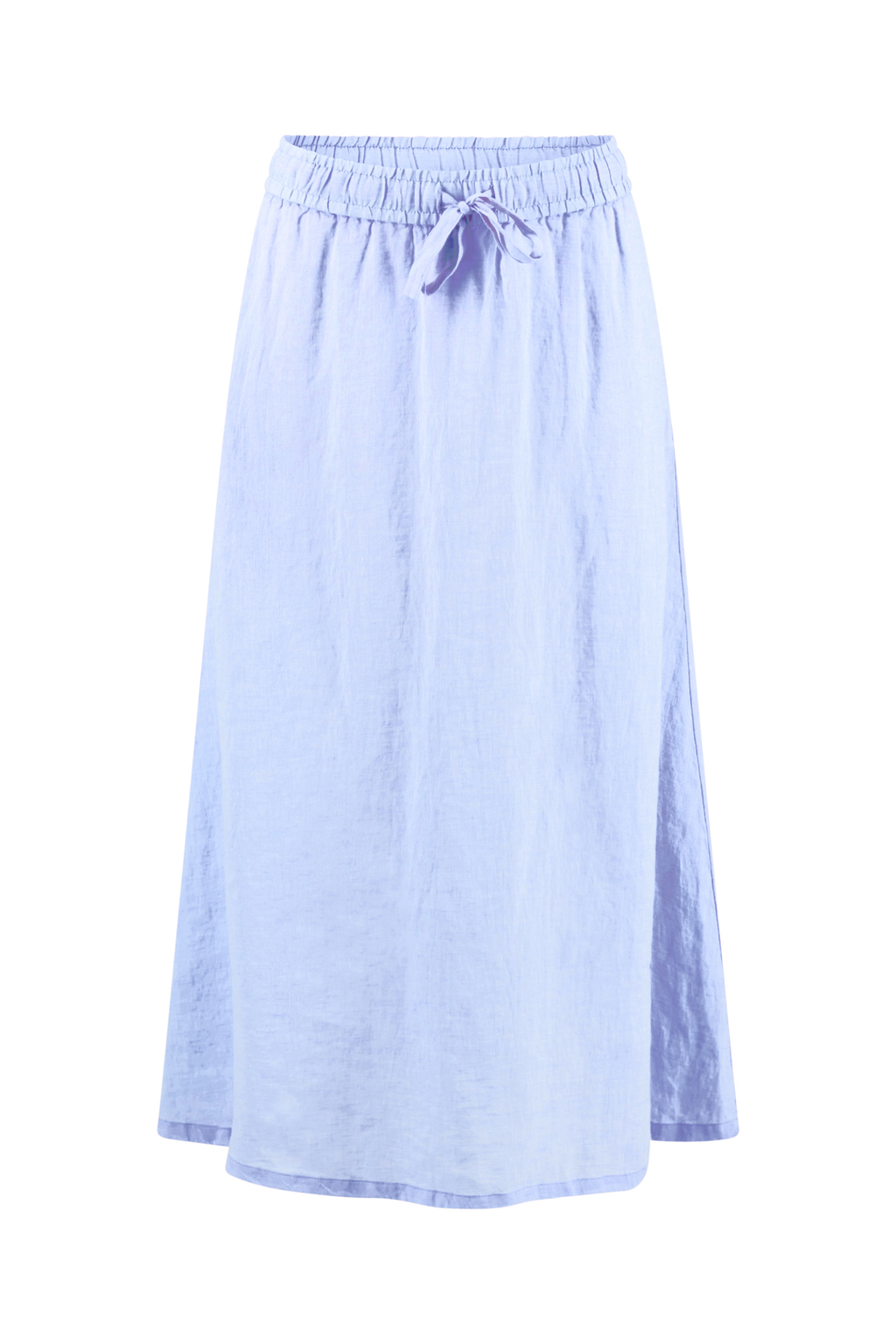 Fynch Hatton 26043331 Cornflower Blue Skirt Long Linen Chambray in soft light blue with drawstring waist by Fynch Hatton. Shop Fynch Hatton at Dotique.