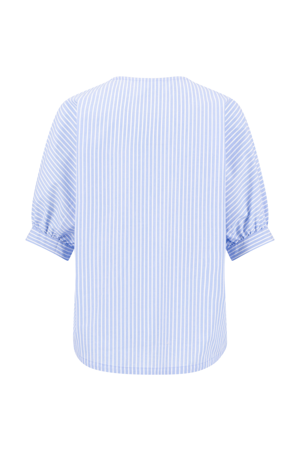 Fynch Hatton 26041458 Cornflower Blue Blouse Ruffel Bind Stripe