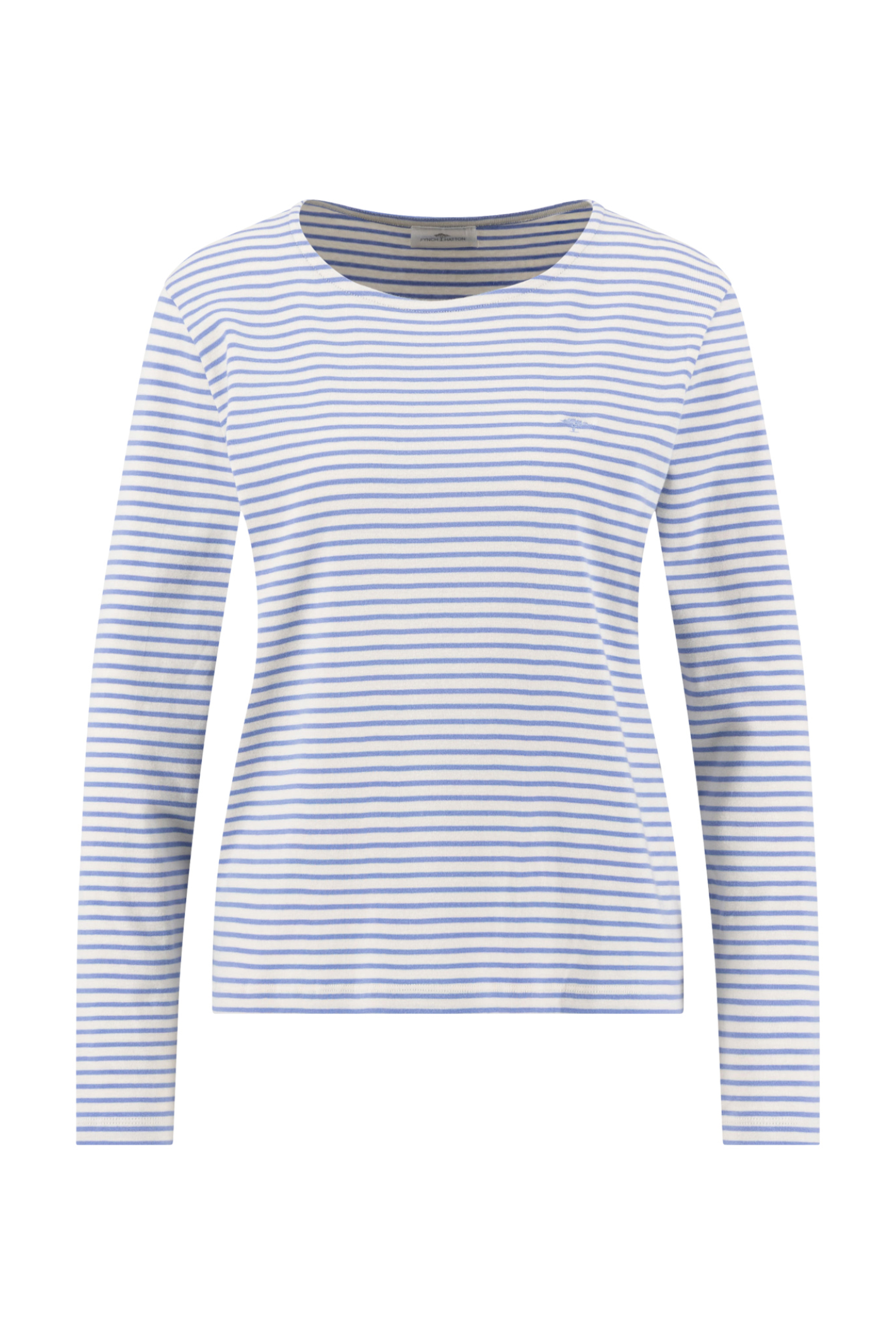 Fynch Hatton 26026235 Cornflower Blue Long Sleeve T-Shirt Stripe