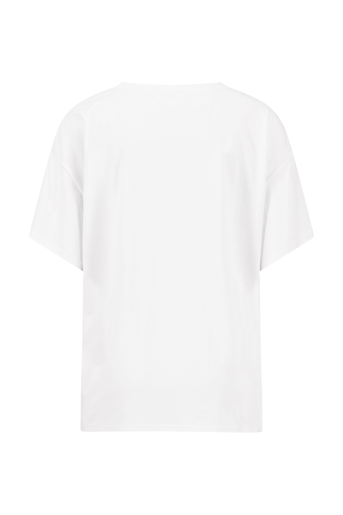 Fynch Hatton 26036328 White T-Shirt Pocket Stripe showing back view of classic white cotton tee by Fynch Hatton, shop Fynch Hatton at Dotique