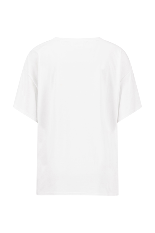 Fynch Hatton 26036328 White T-Shirt Pocket Stripe showing back view of classic white cotton tee by Fynch Hatton, shop Fynch Hatton at Dotique