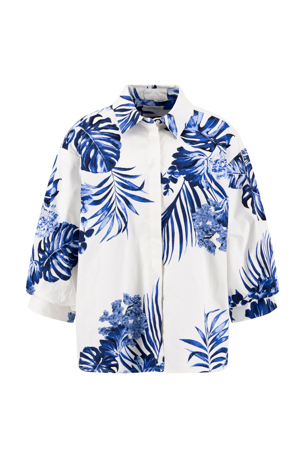 Fynch Hatton 26021274 Milk Blouse Puffy Sleeves Tropics