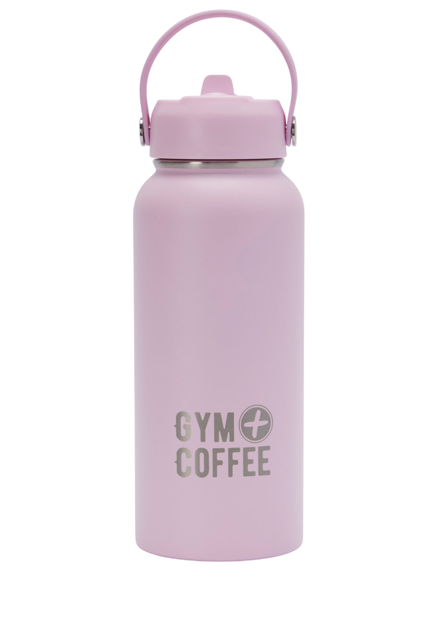 Gym+Coffee 1L Hydrate Bottle in Cotton Candy by Gym+Coffee in soft pink, shop the vendor at Dotique