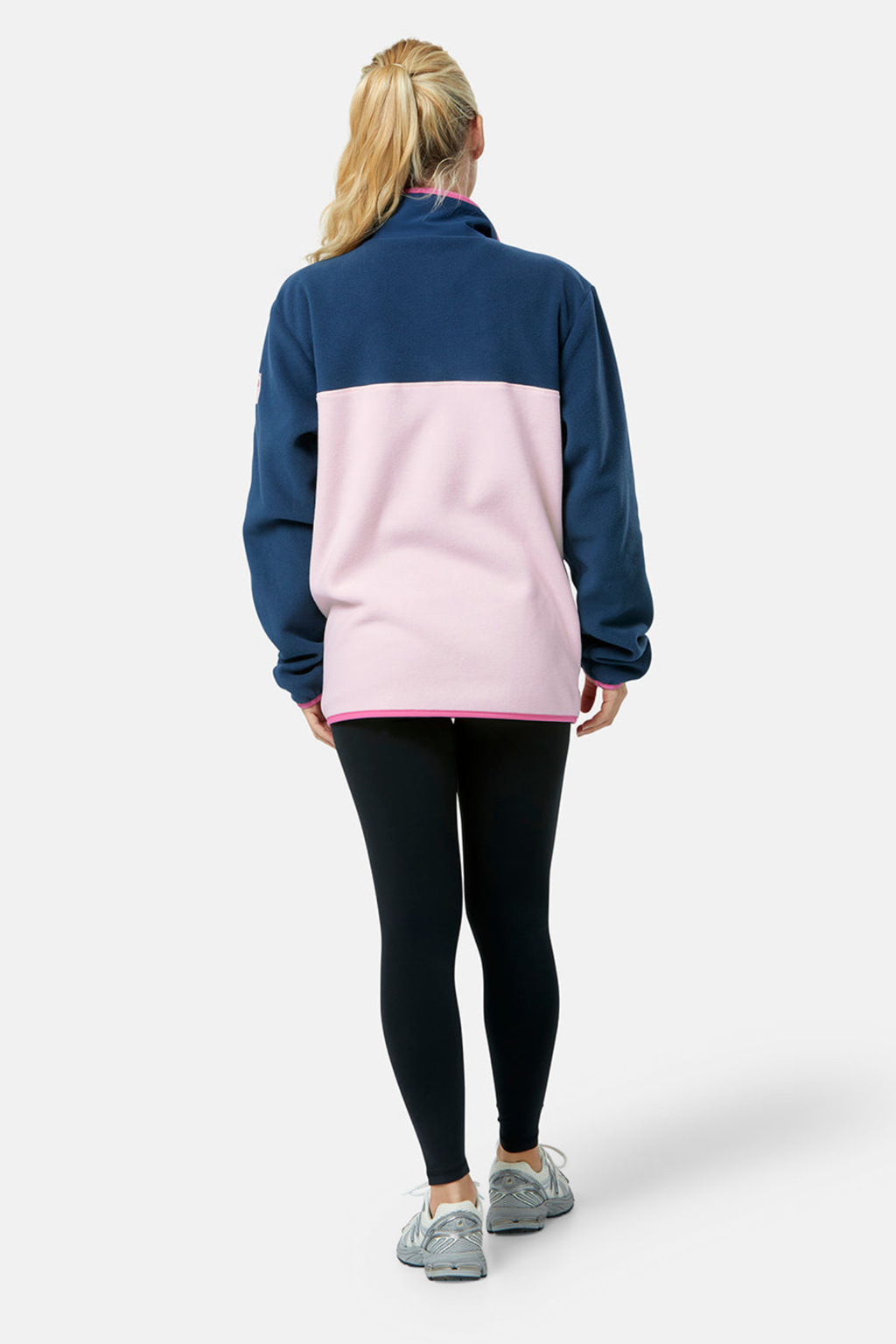 Gym+Coffee powder pink half snap polar fleece women’s jacket