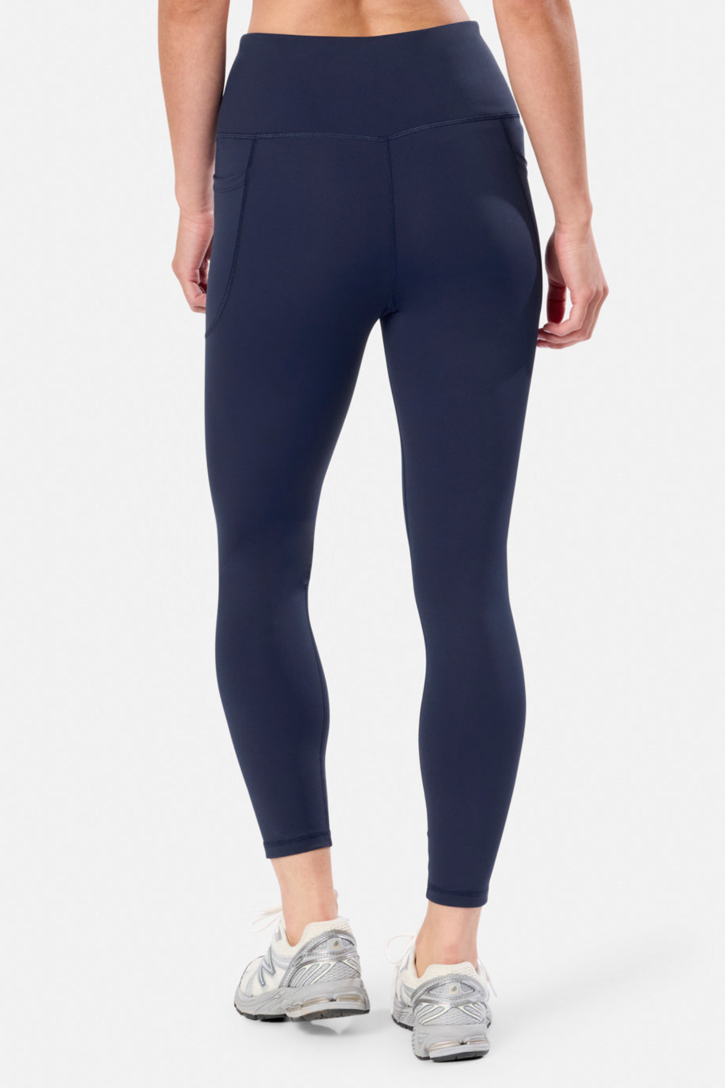 Gym+Coffee Womens Relentless Legging 7/8 Twilight Navy shown from the back, shop Gym+Coffee at Dotique for comfort and style