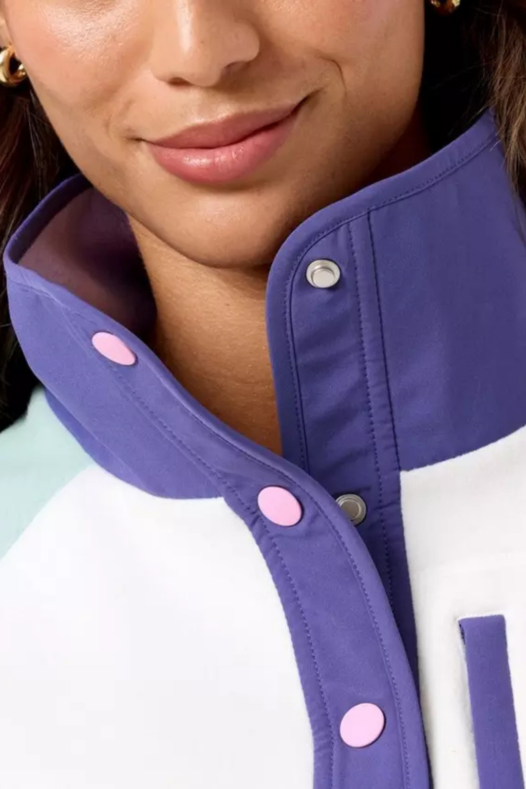 Gym+Coffee Snap Polar Fleece - Lilac