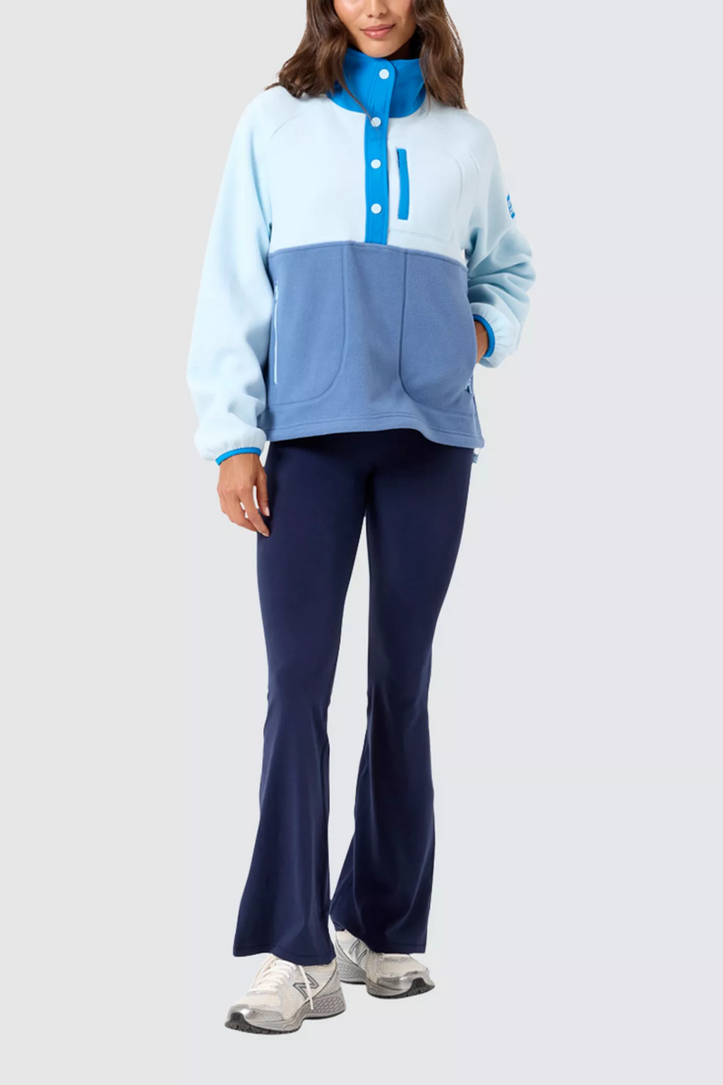 Gym+Coffee Snap Polar Fleece - Oasis Blue