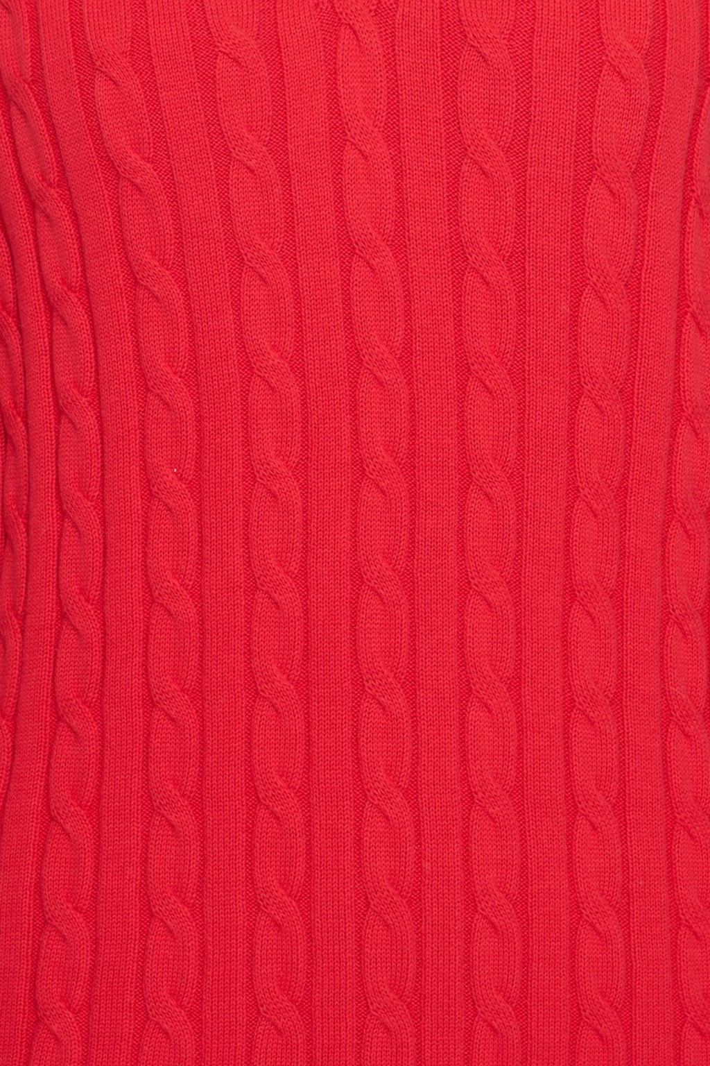 Close-up of the cable knit texture on the HV Society HVSAva Red Jumper, shop HV Society at Dotique.