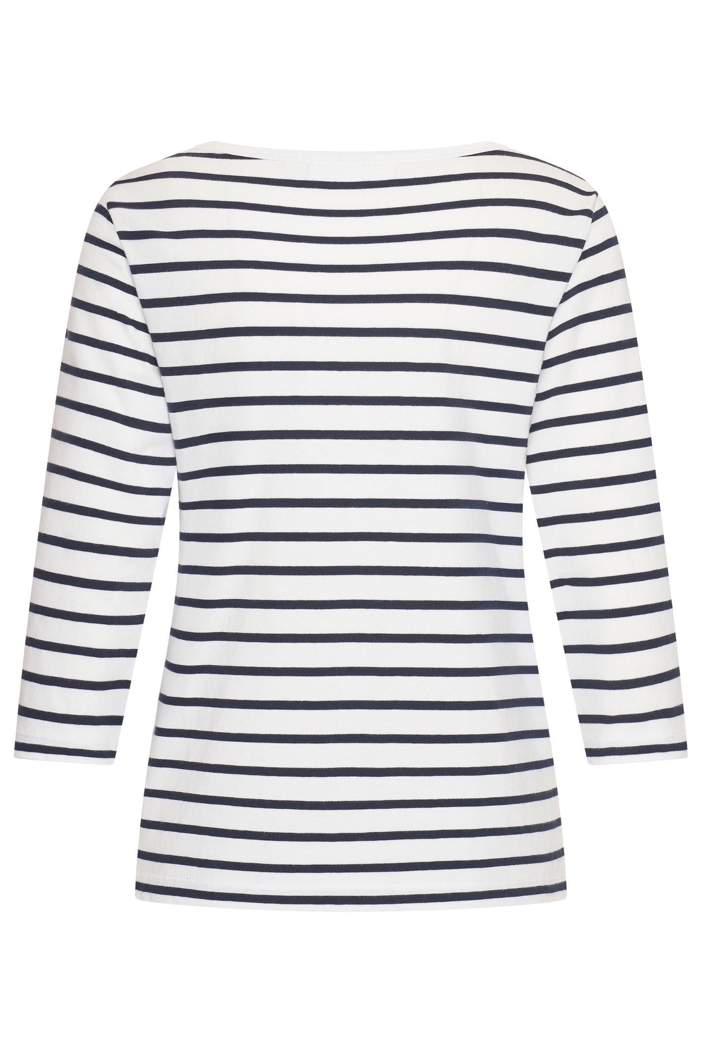 Back view of HV Society HVSCaroline Navy Top striped long sleeve by HV Society shop HV Society at Dotique