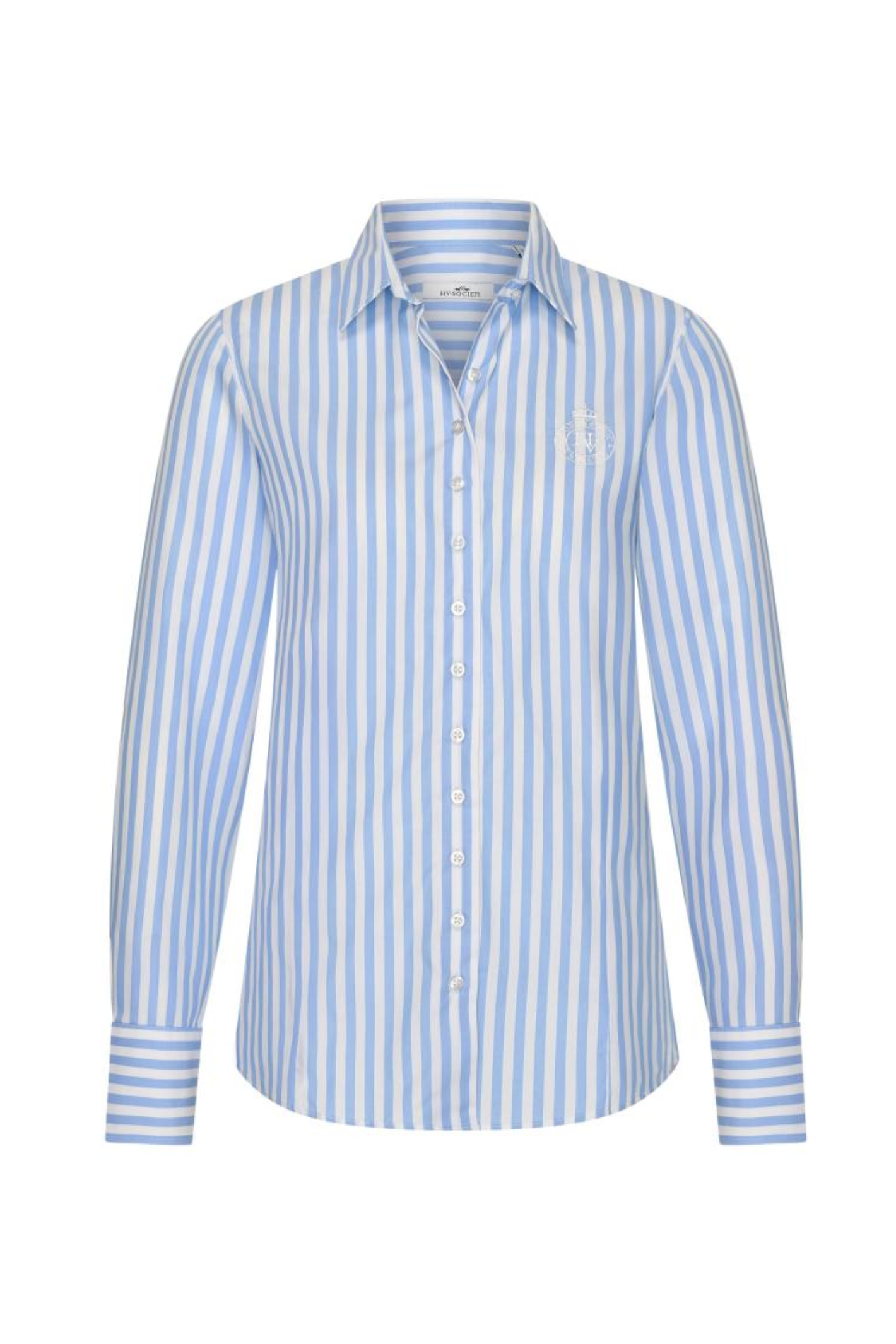 HV Society HVSDebora Light Blue Blouse striped long sleeve shirt by HV Society shop at Dotique for stylish womenswear