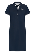 HV Society Mila navy polo dress in soft stretch cotton. Easy, flattering and perfect for everyday summer wear. Shop at Dotique.
