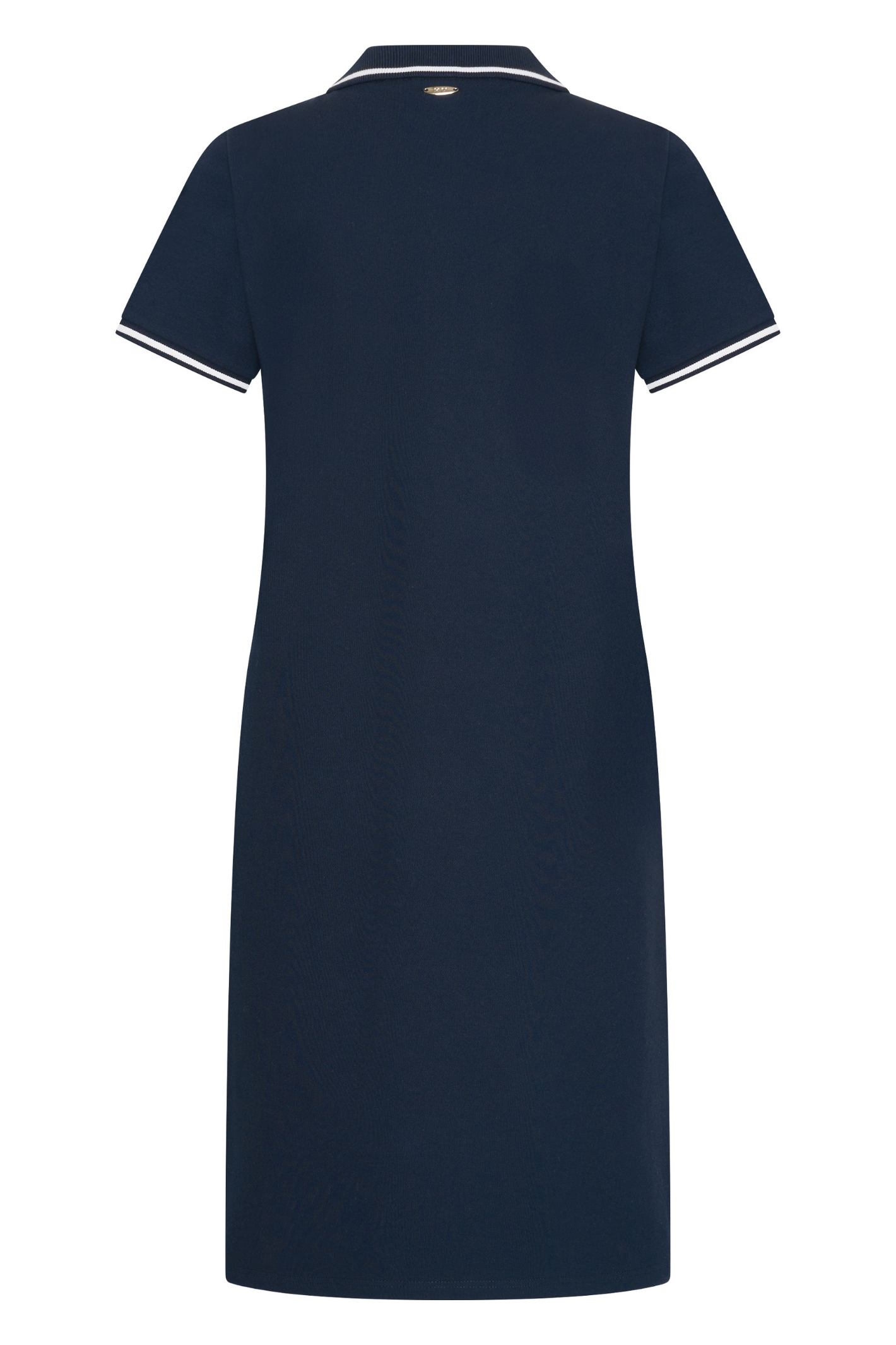 HV Society Mila navy polo dress in soft stretch cotton. Easy, flattering and perfect for everyday summer wear. Shop at Dotique.