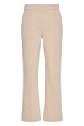 HV Society Naomi sand trousers in a soft stretch jersey with a flattering slim flared leg. Comfortable, polished and easy to wear. Shop at Dotique.