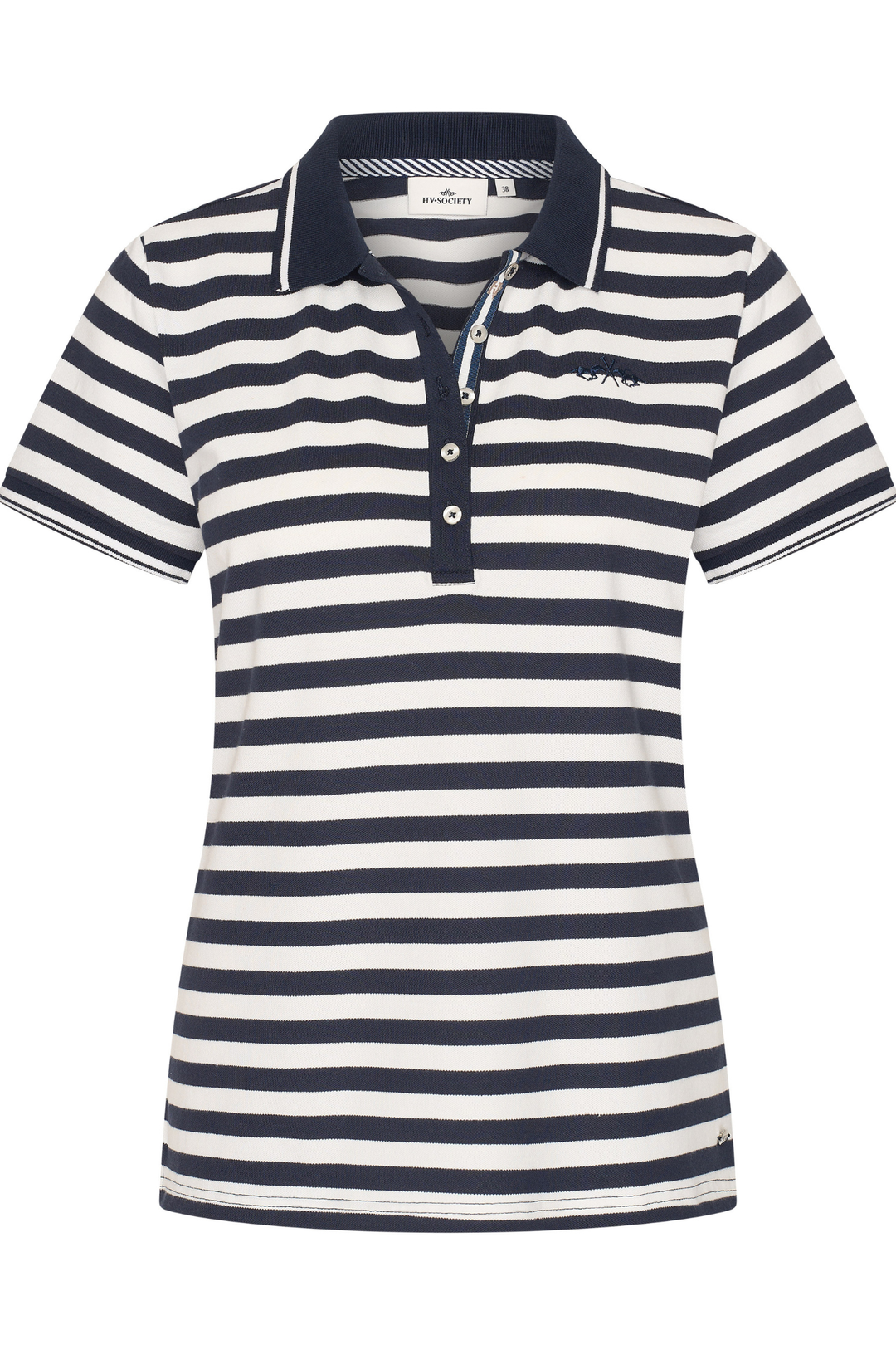 HV Society 0403103706 Poloshirt Striped HVSRavi Navy