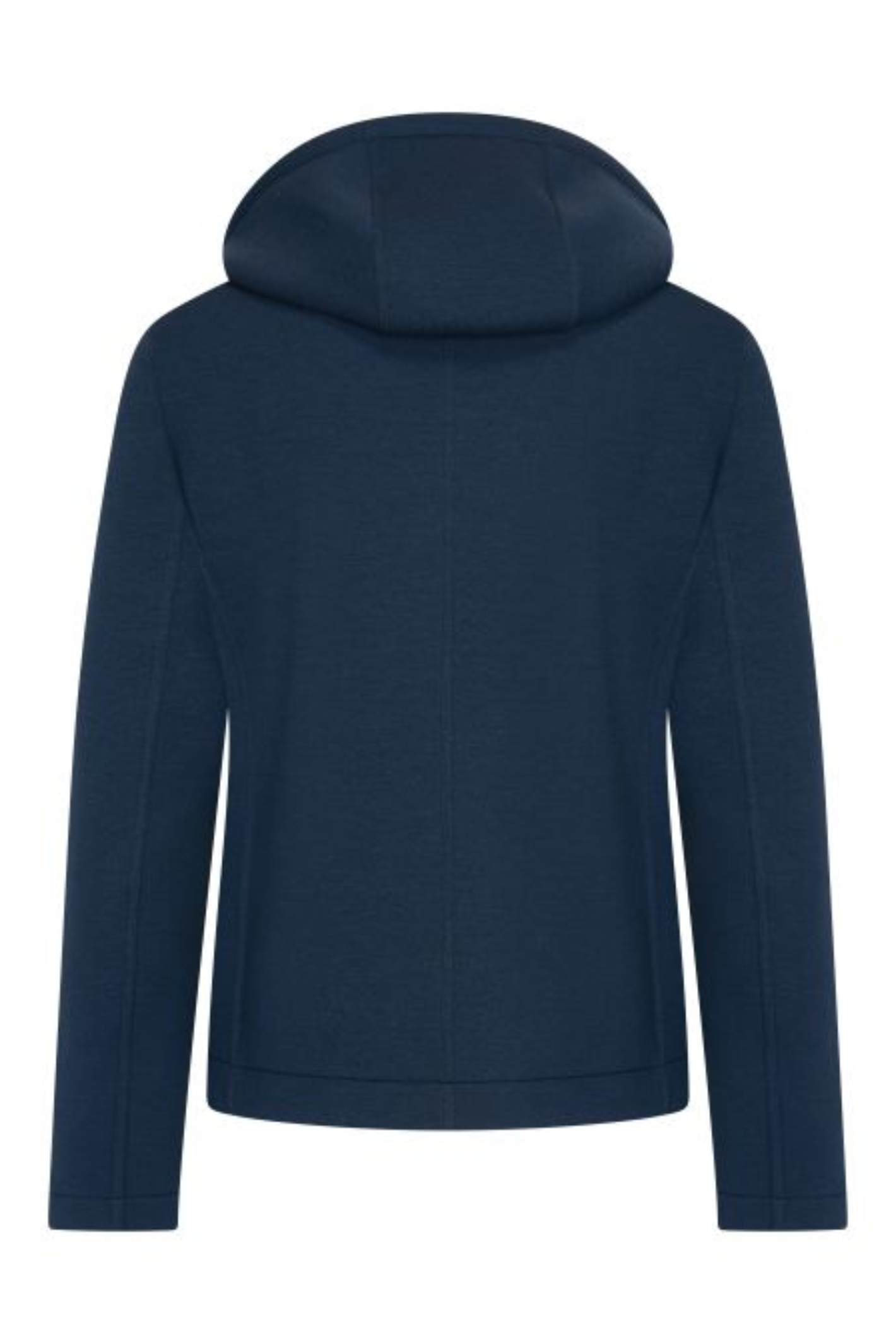 HV Society Zoe navy peacoat with soft stretch fabric and modern hood detail. Smart, flattering and easy to wear. Shop at Dotique.