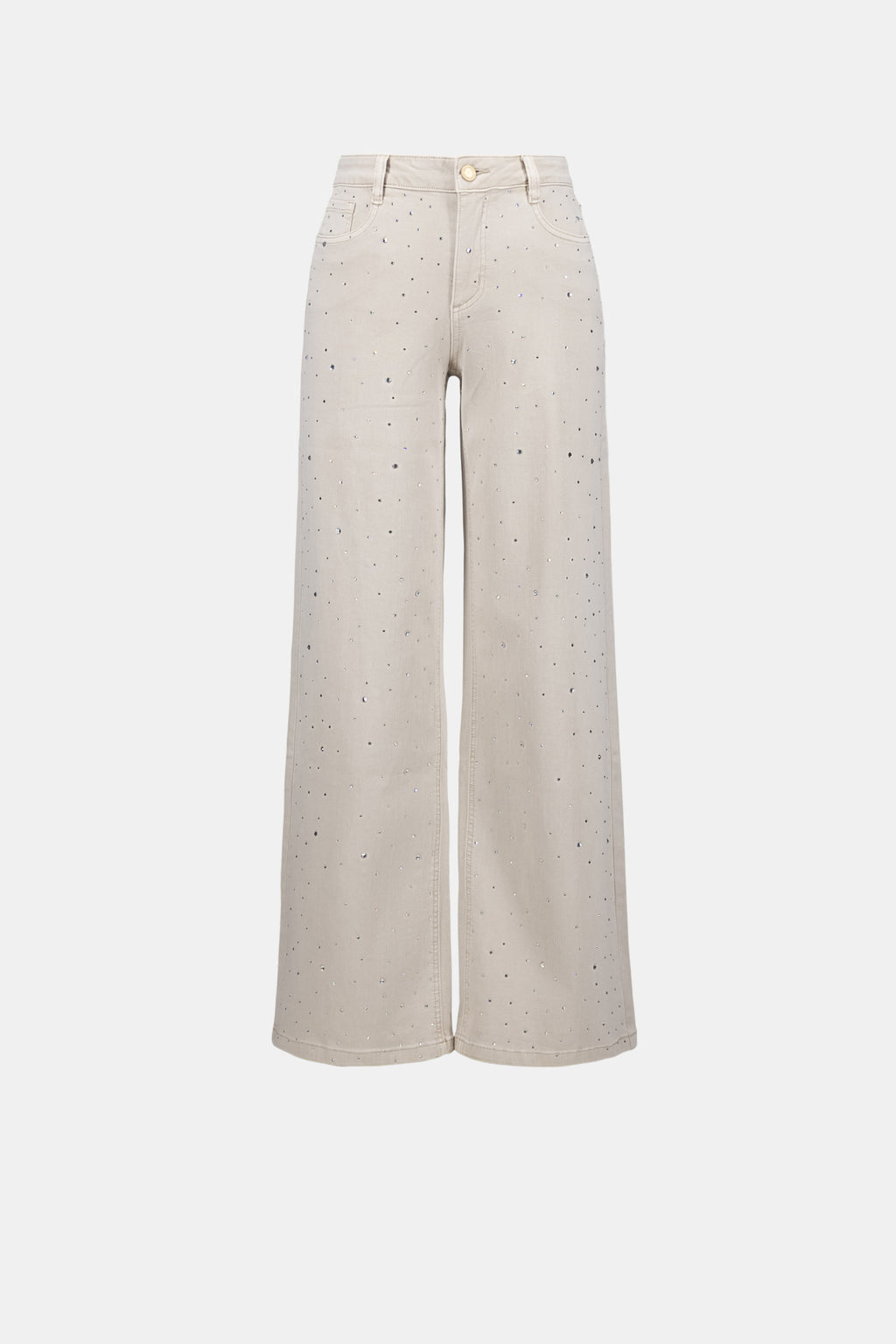 Joseph Ribkoff 262940 Moonstone Featherweave™ Denim Wide Leg Jeans With Rhinestones by Joseph Ribkoff, shop Joseph Ribkoff at Dotique
