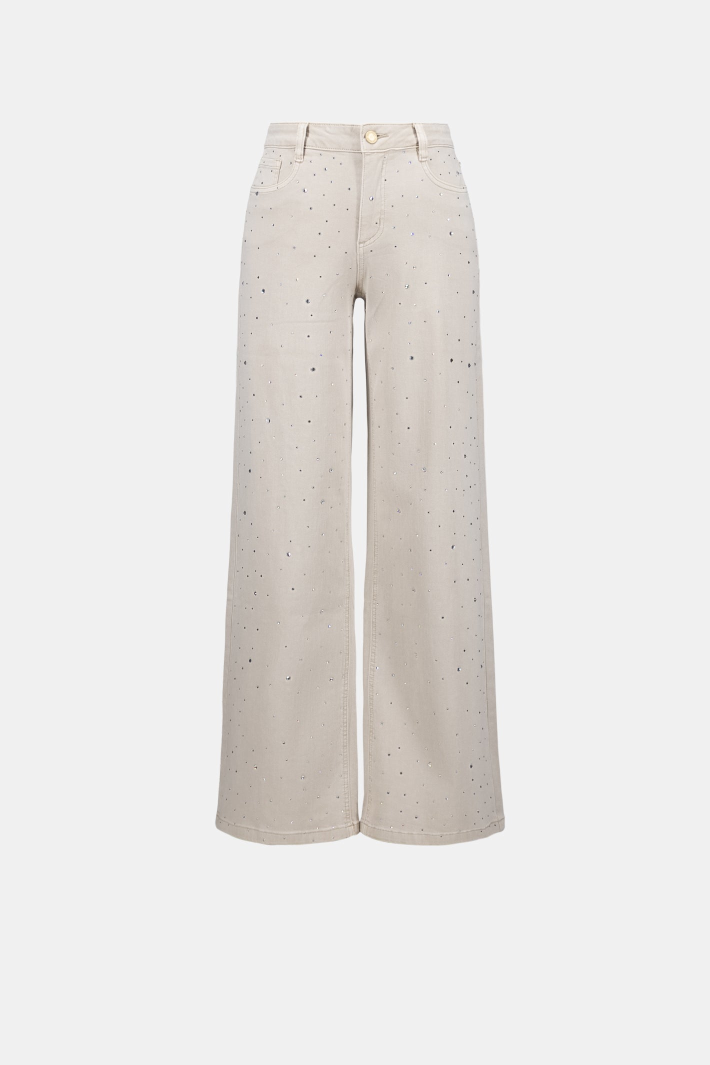 Joseph Ribkoff 262940 Moonstone Featherweave™ Denim Wide Leg Jeans With Rhinestones by Joseph Ribkoff, shop Joseph Ribkoff at Dotique