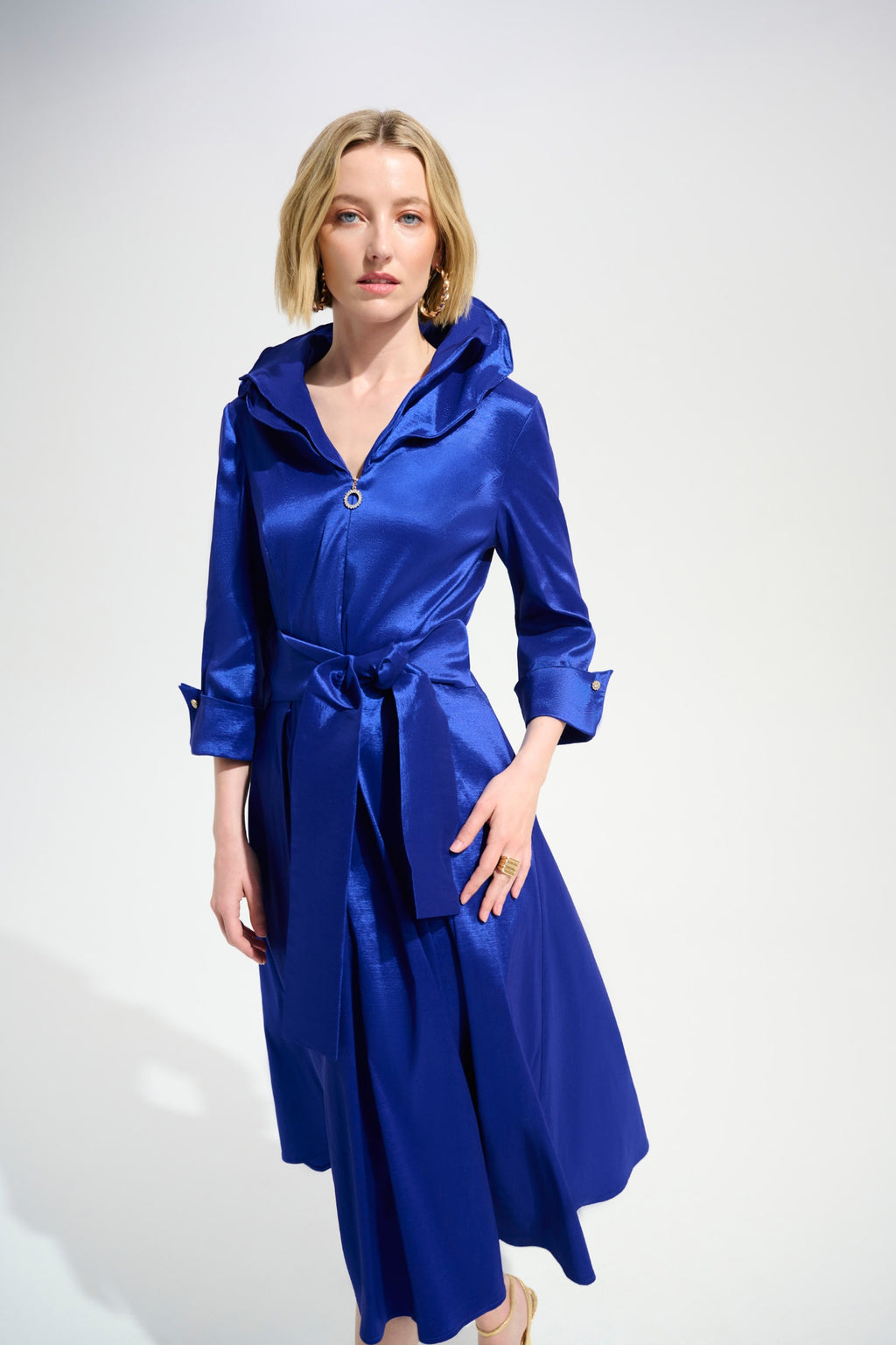 Joseph Ribkoff 261719 Taffeta Fit & Flare Dress Cobalt Blue | Dotique Dotique Joseph Ribkoff 261719 Taffeta Fit & Flare Dress Cobalt Blue | Dotique Dotique
