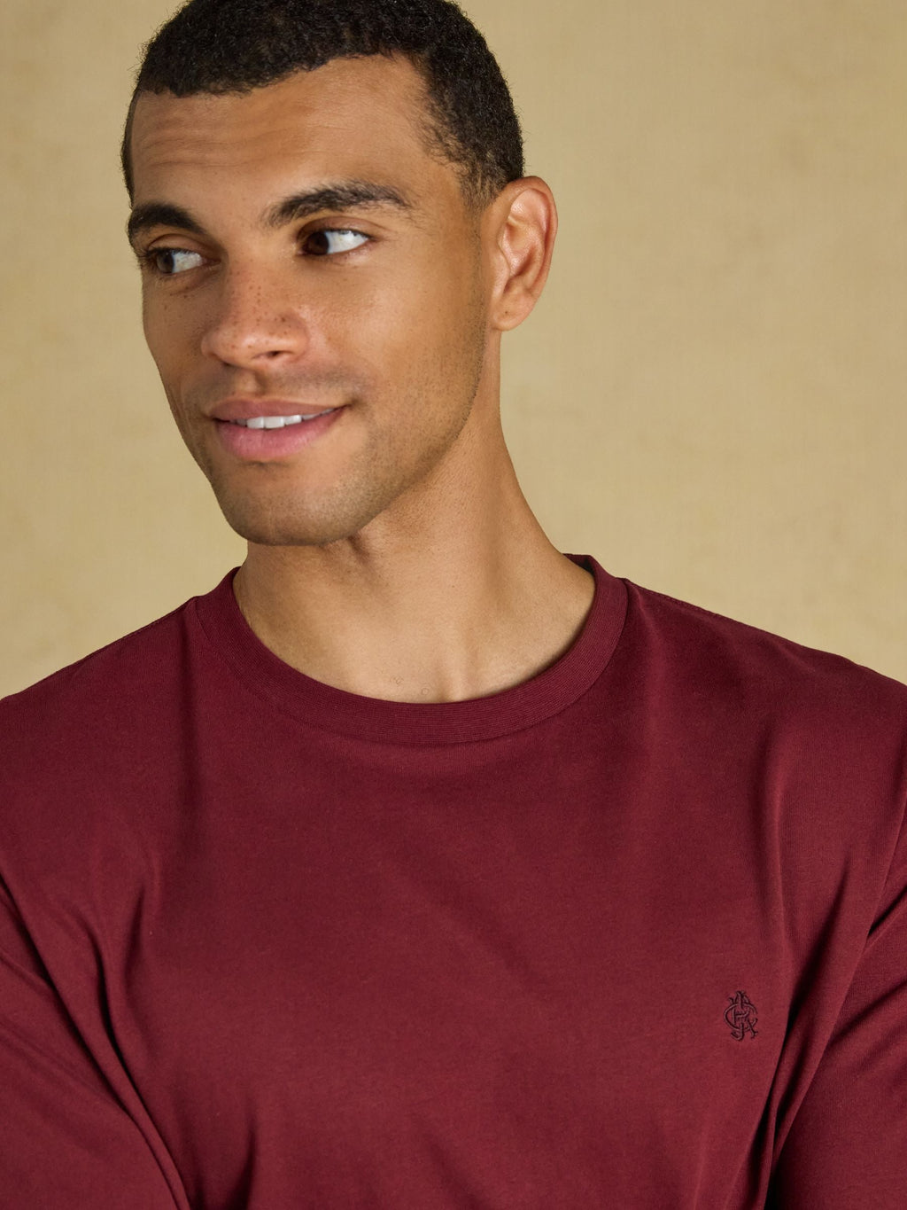 Joules Men's Burgundy Red Lounge Top – view 6 at Dotique