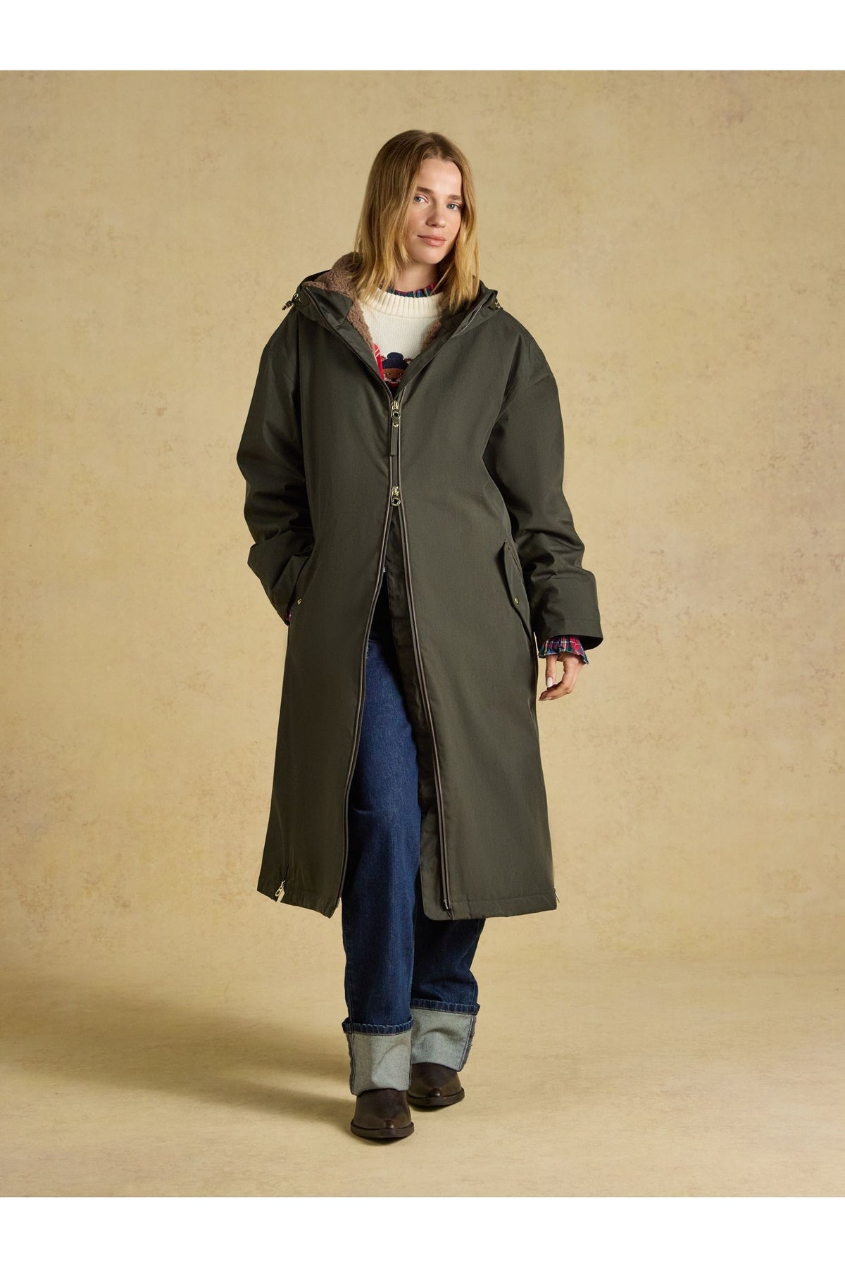 Joules Coverall Green Waterproof Fleece-Lined Coat. Shop Joules at Dotique.